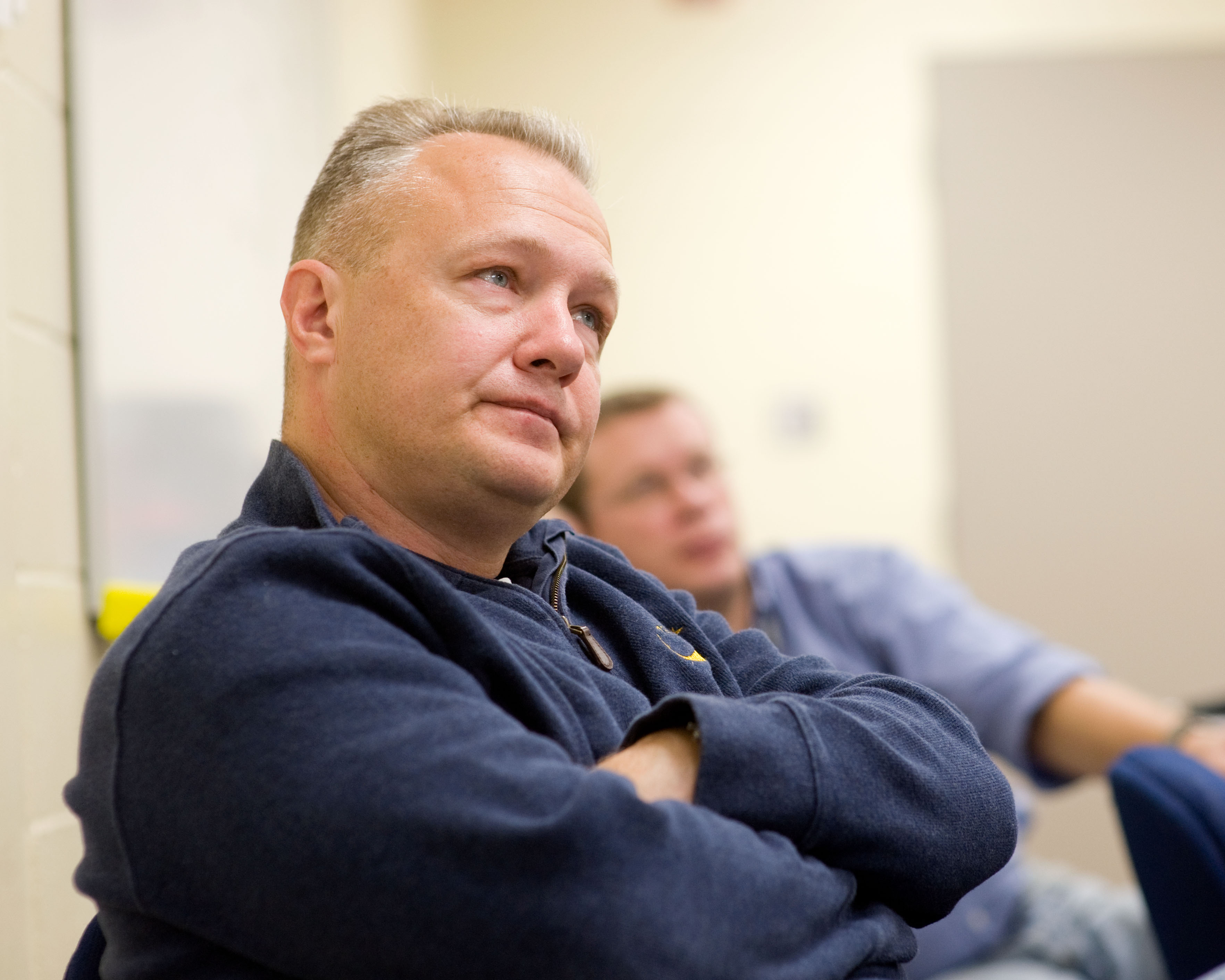 STS-335 crew during Soyuz Flight Plan training