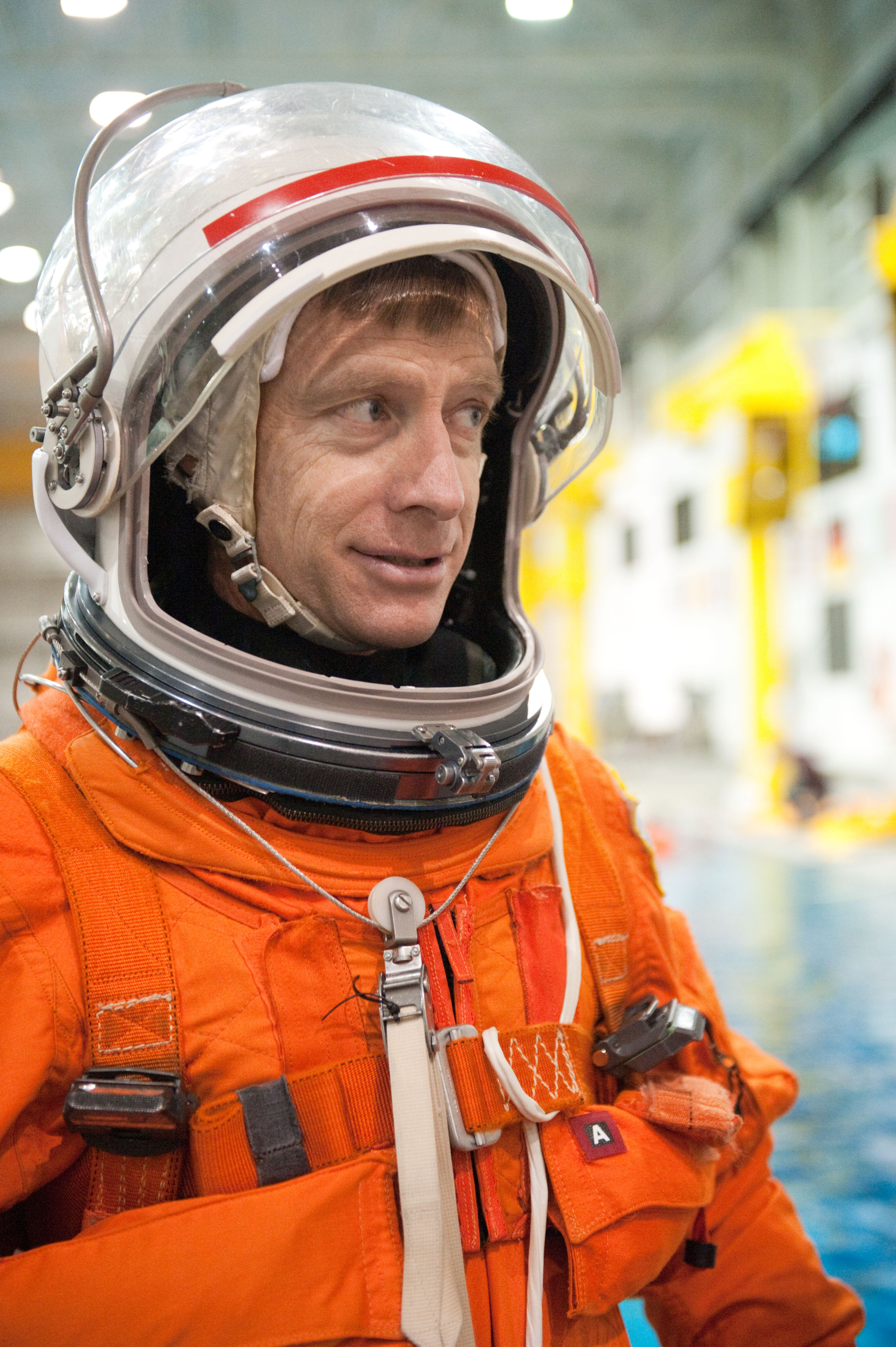 STS-135 water survival training at the NBL