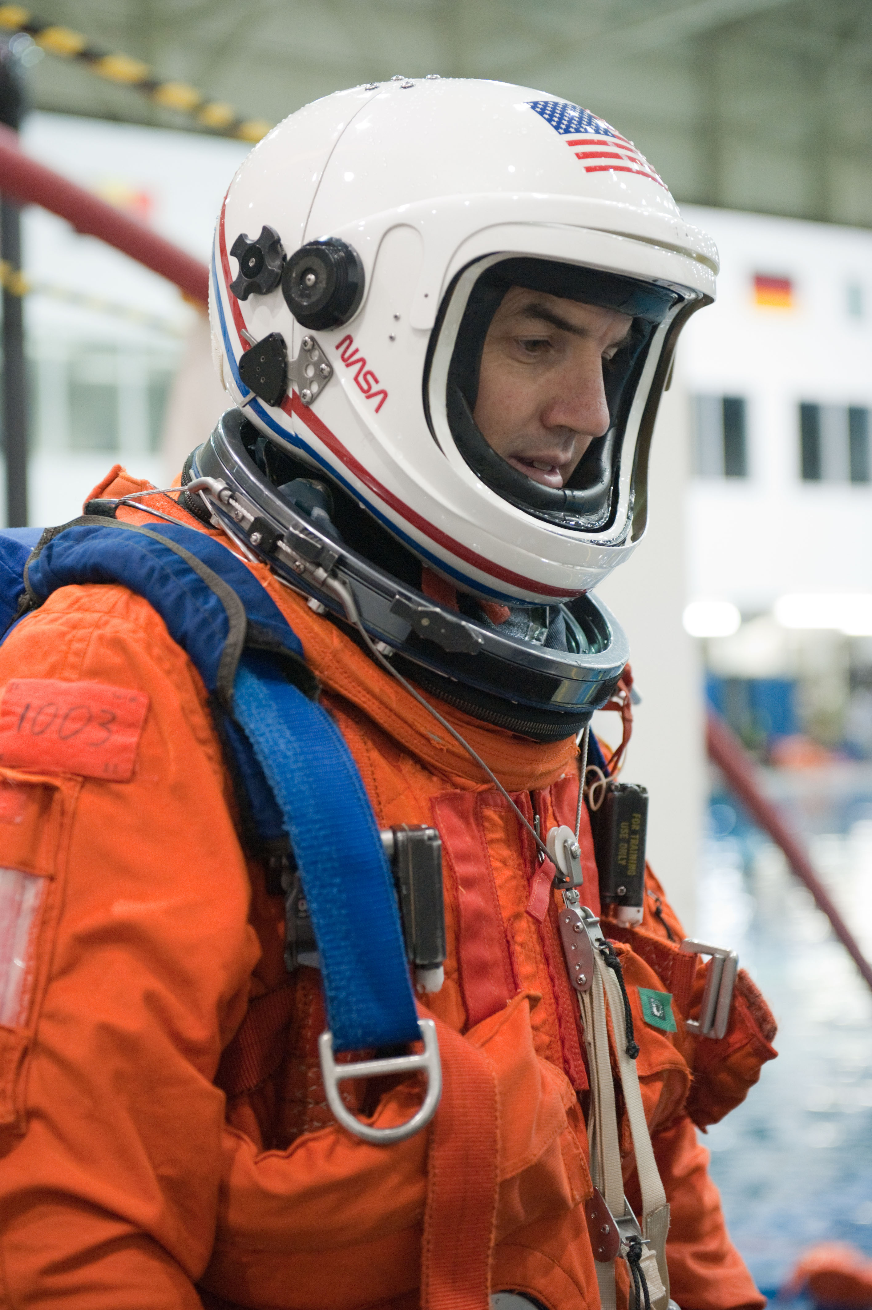STS-135 water survival training at the NBL