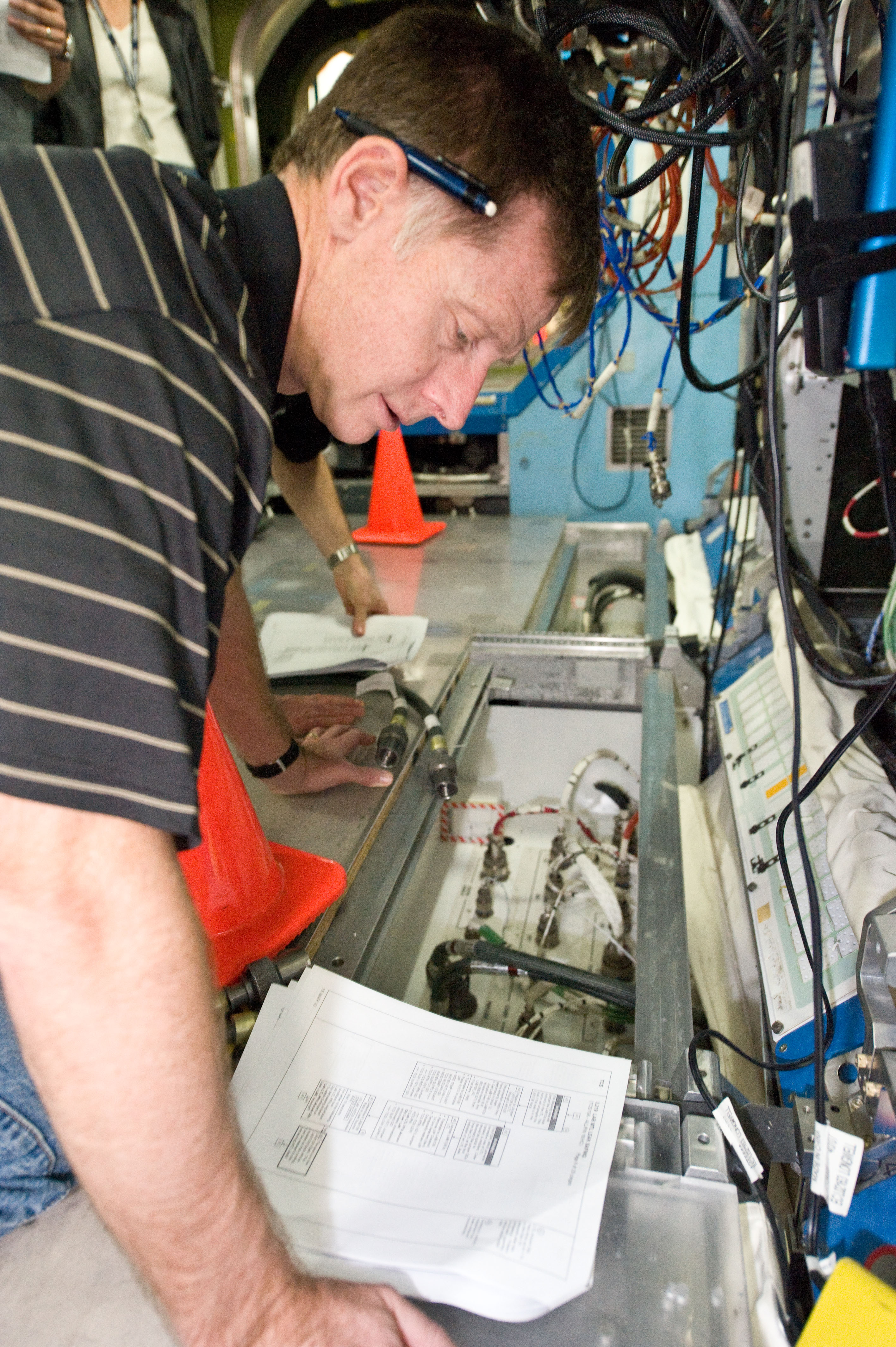 STS-135 crew during Space Station Mockup Training