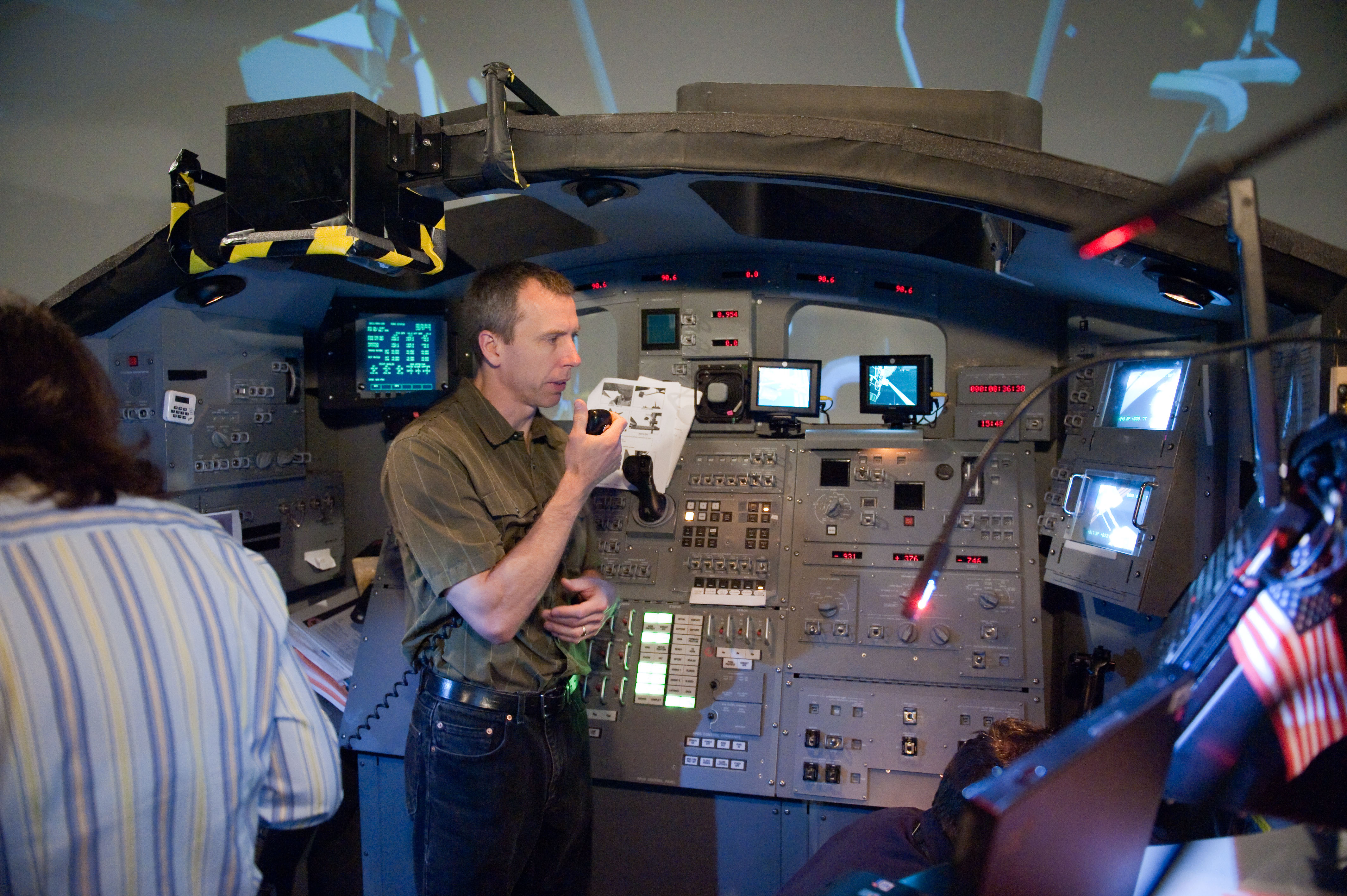 STS-134 crew during PDRS PRF ADV (AMS) traiining