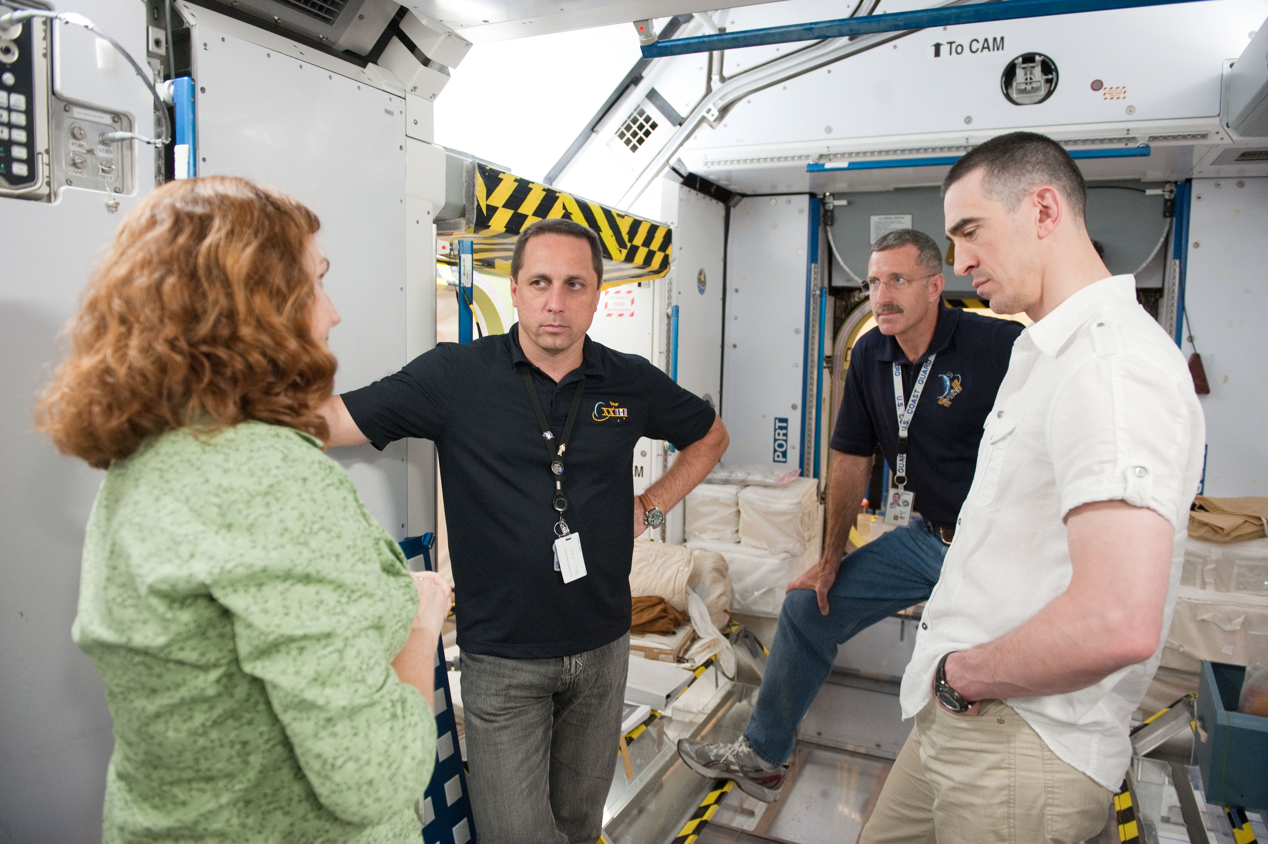 Expedition 29/30 ISS Habitability Equipment and Procedures training in ISS mockups.