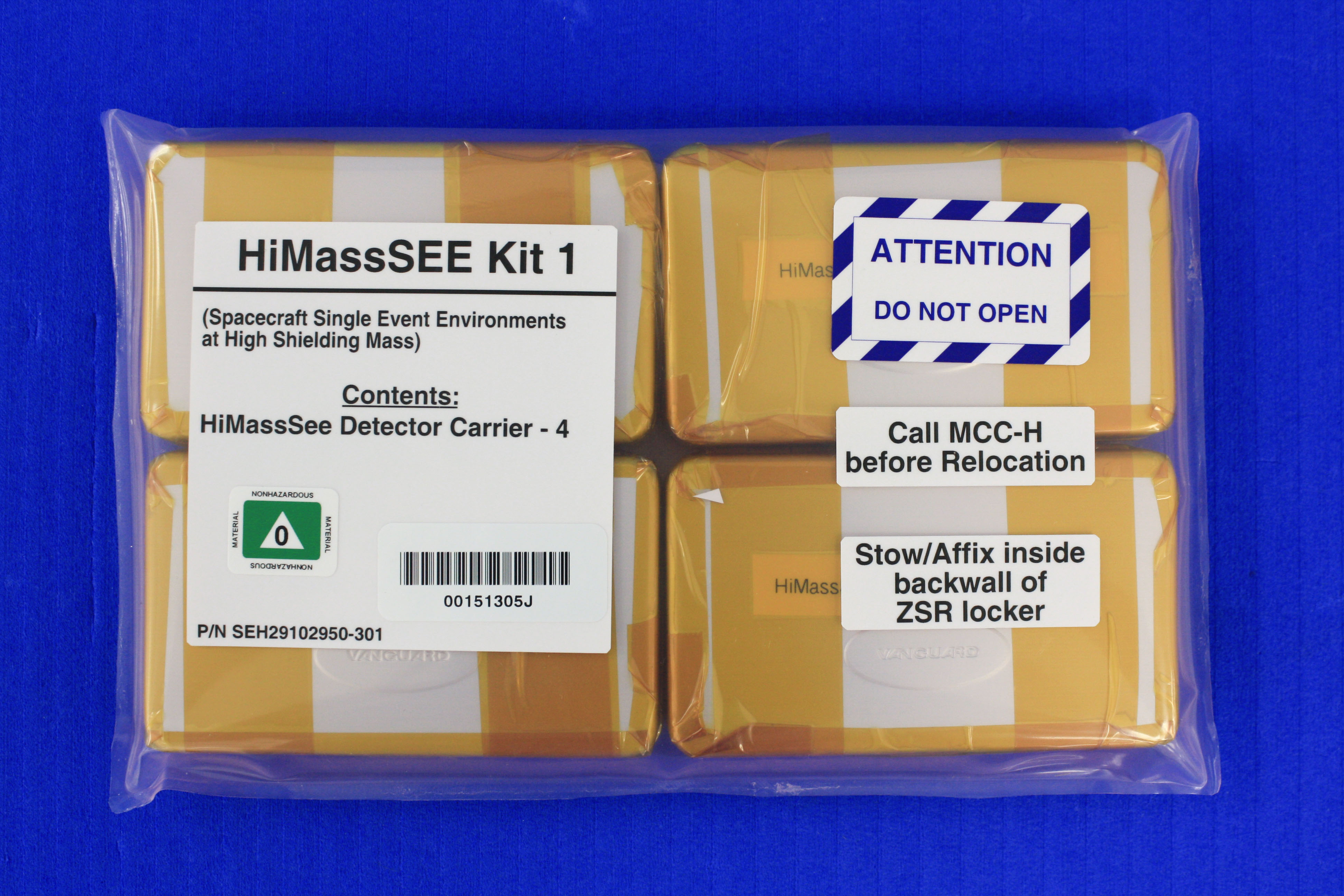 Hi Shielding Mass Single Event Environment (HiMassSEE) Kit 1
