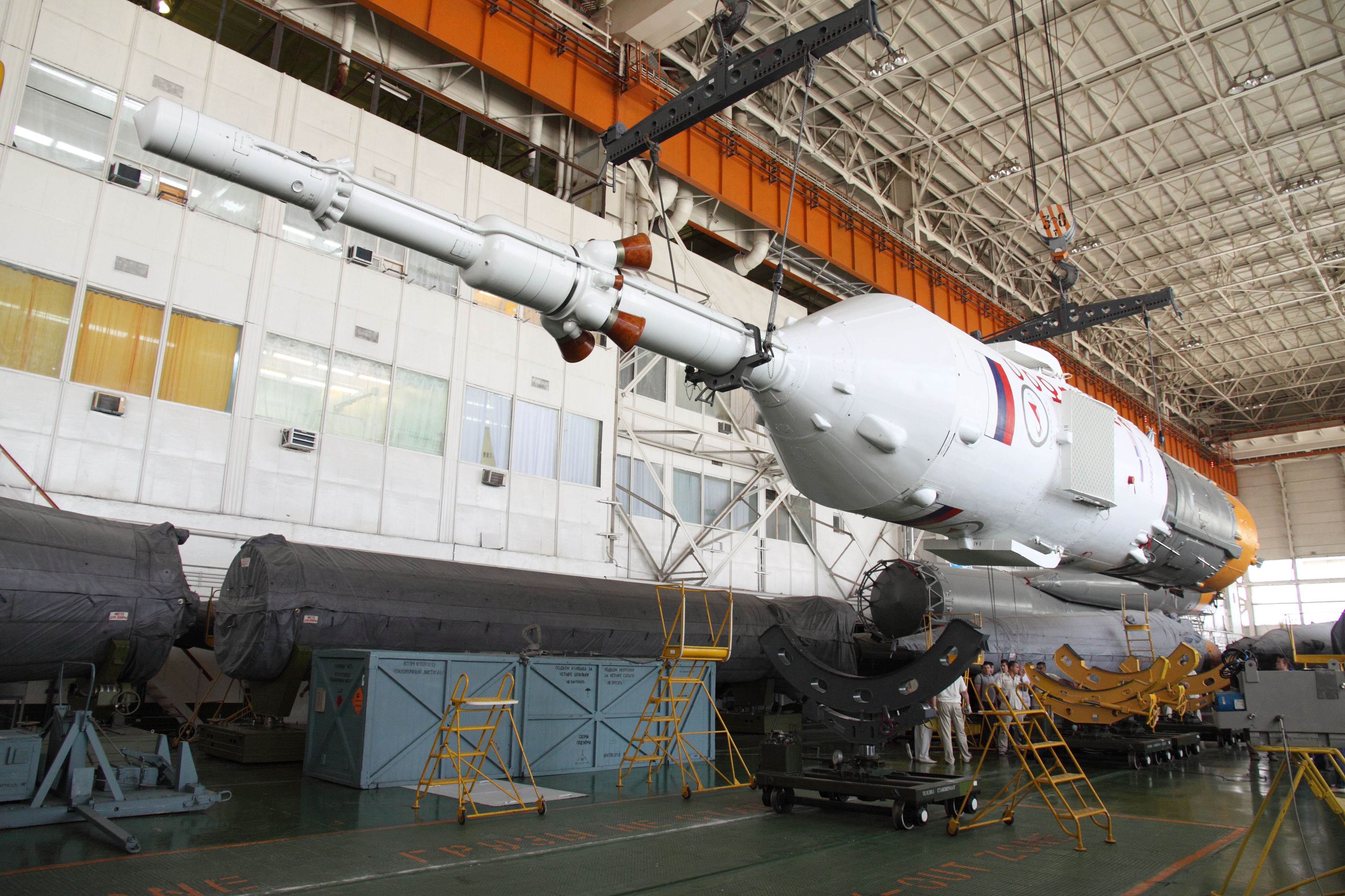 Soyuz TMA-05M spacecraft Baikonur Cosmodrome in Kazakhstan