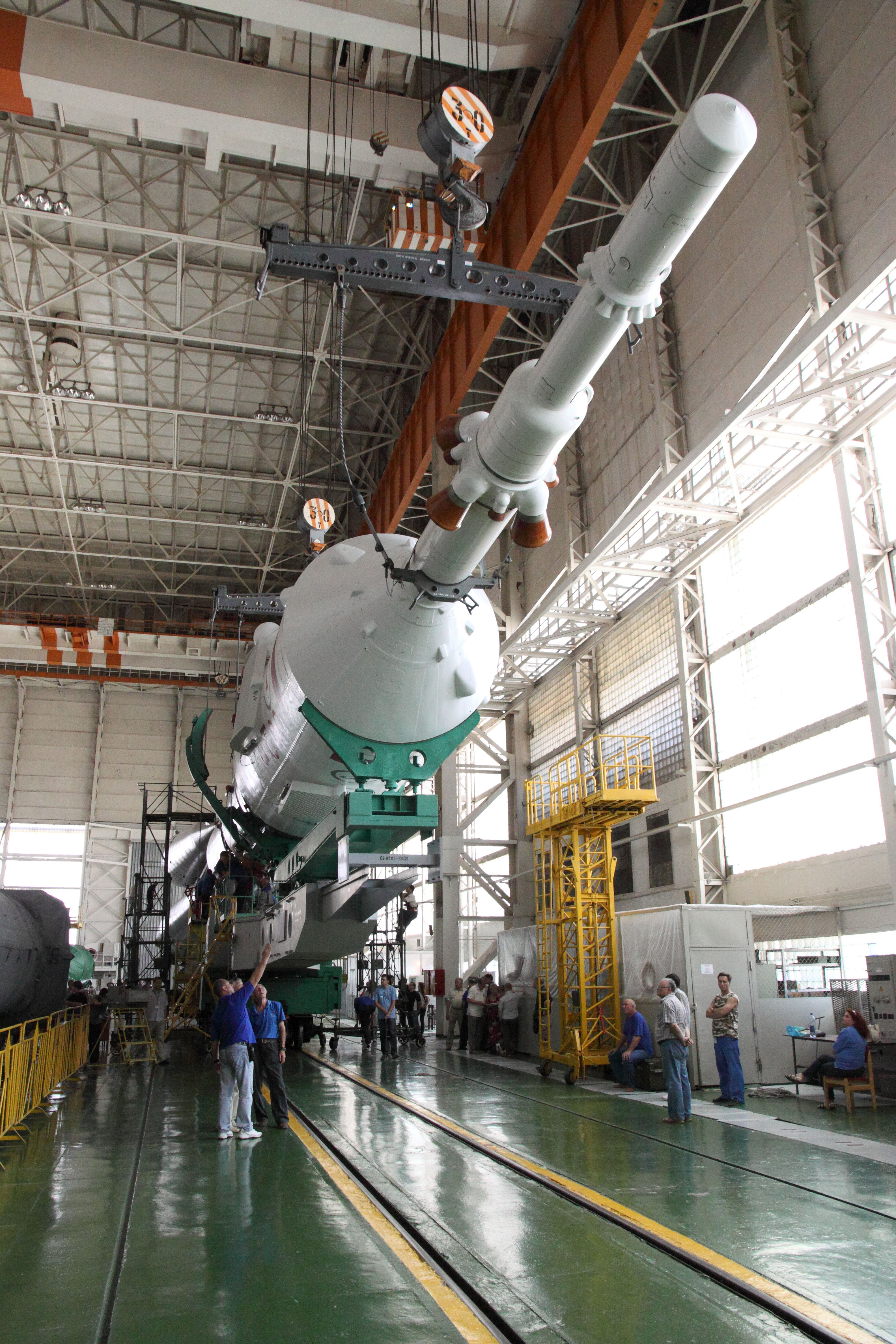 Soyuz TMA-05M in Kazakhstan