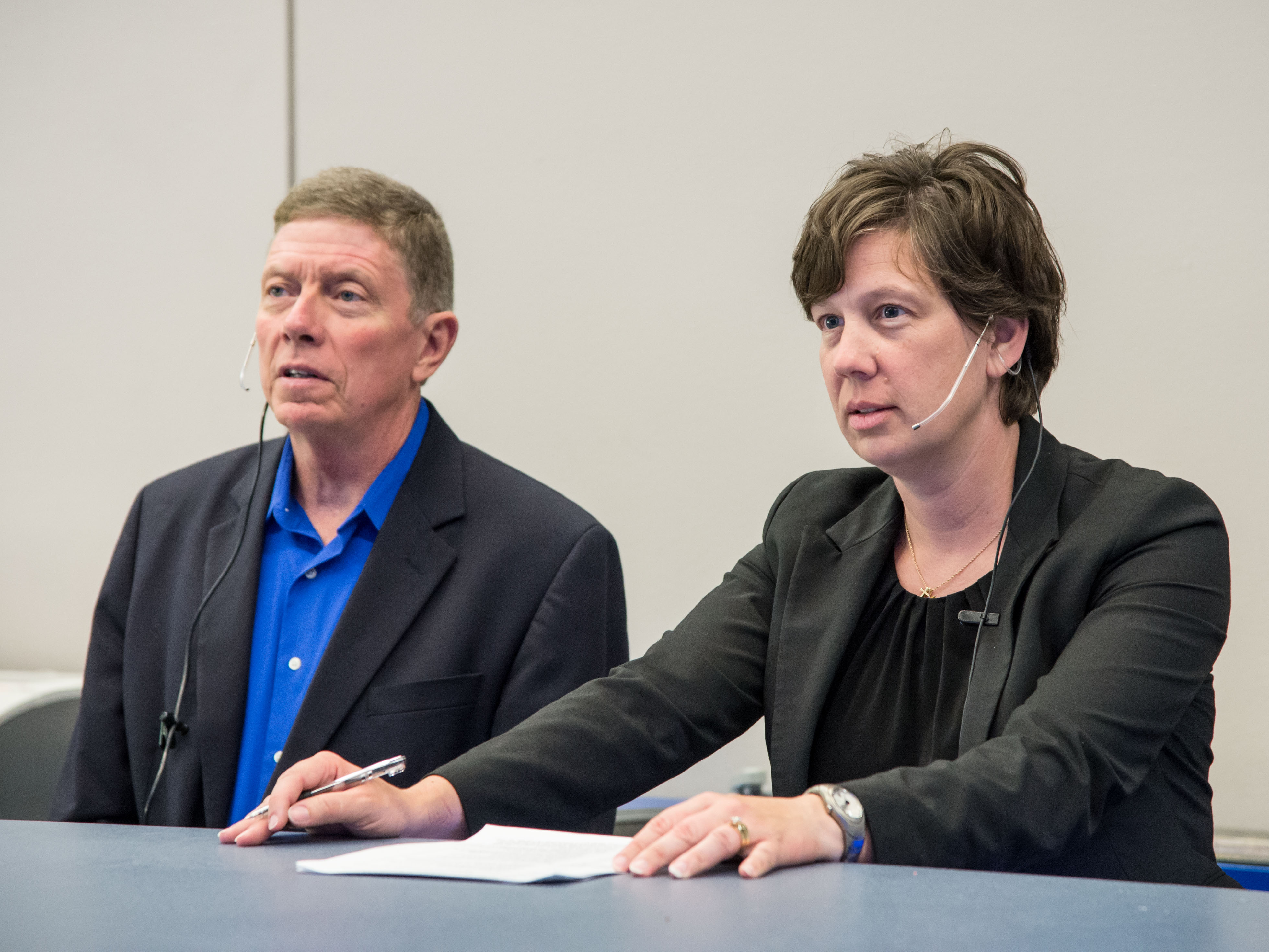 Flight controllers on console in FCR-1 during the launch of Expedition 36/37