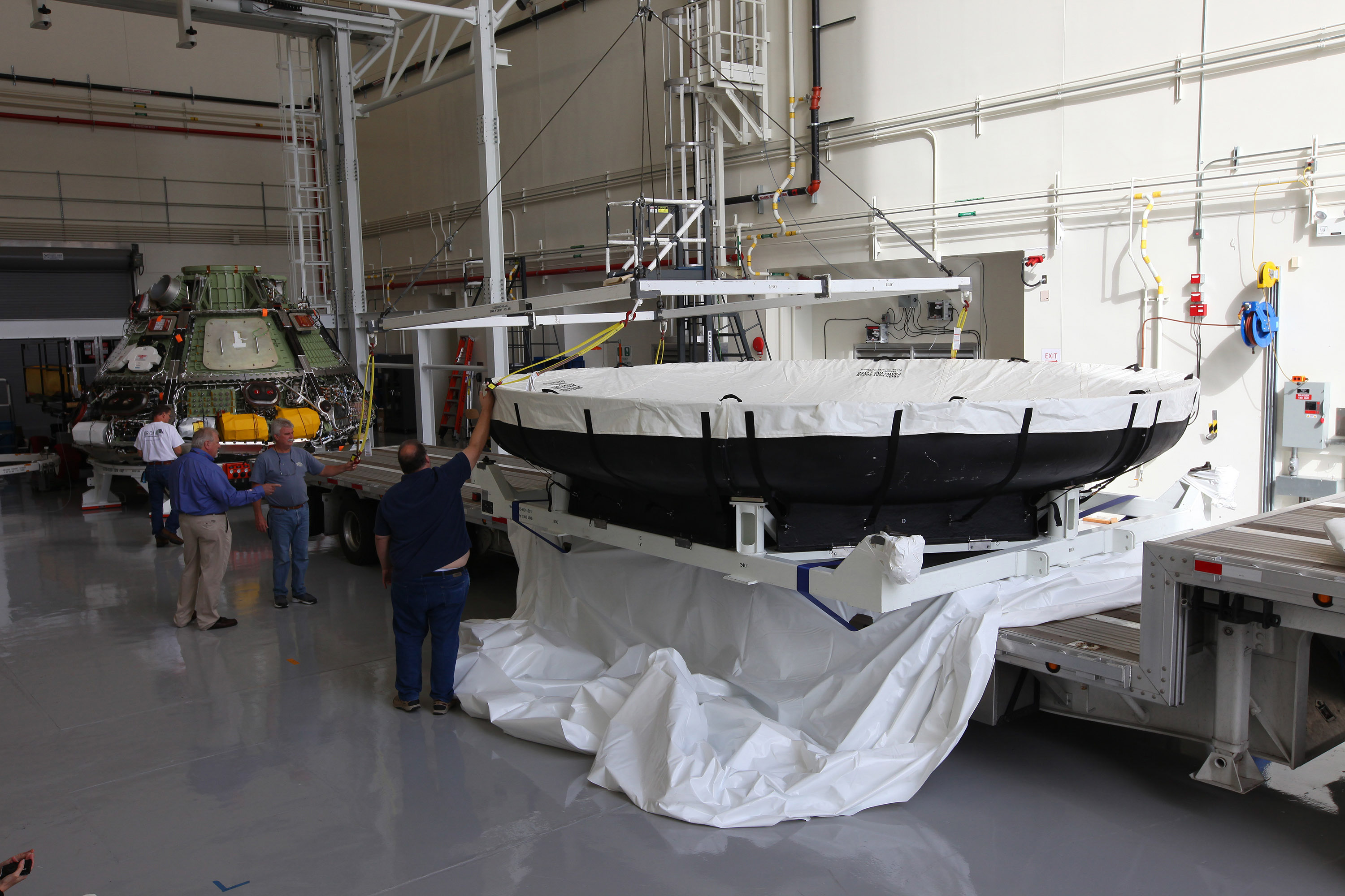 Heat Shield packed for transport