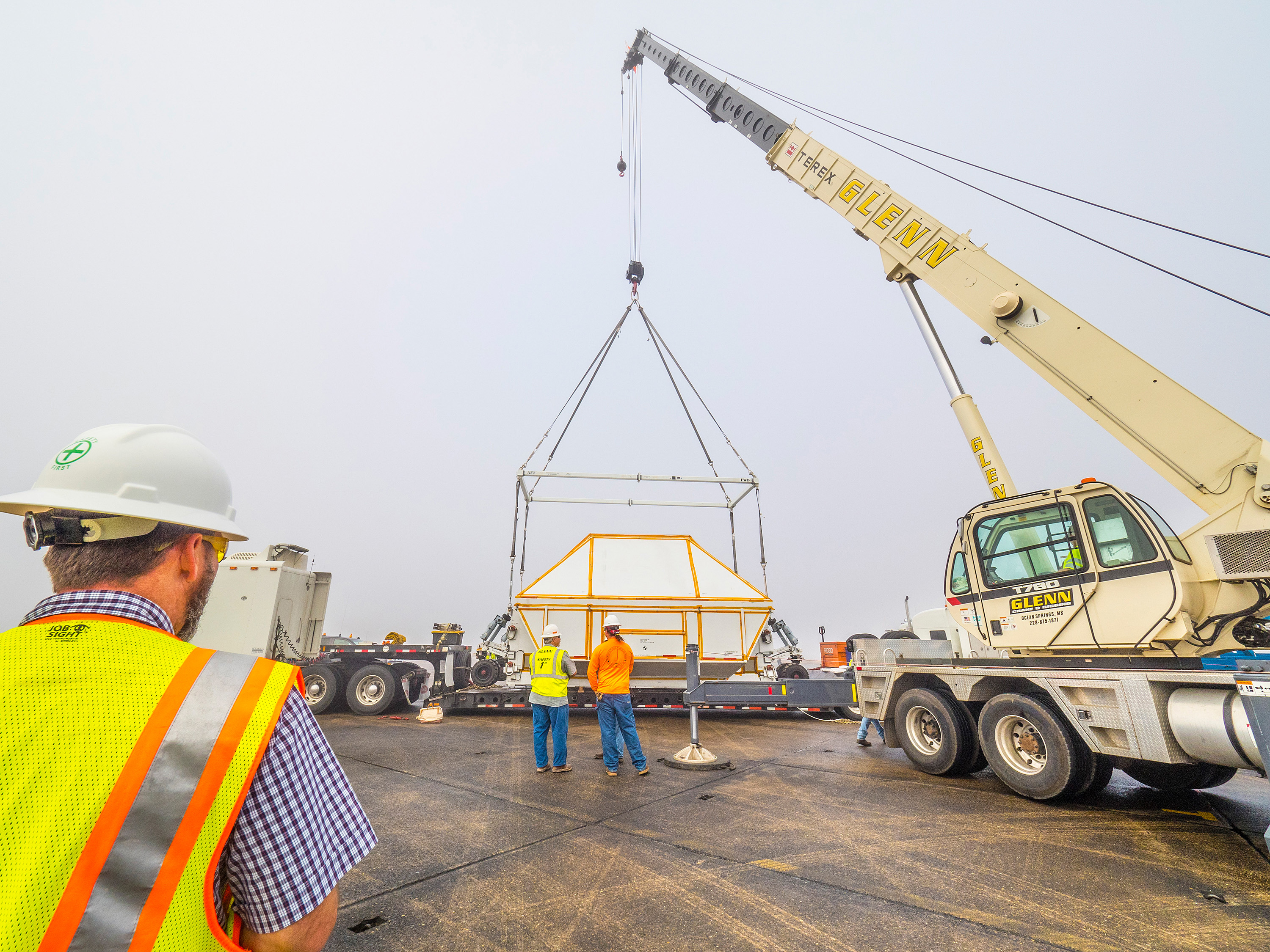 Orion is loaded on Super Guppy