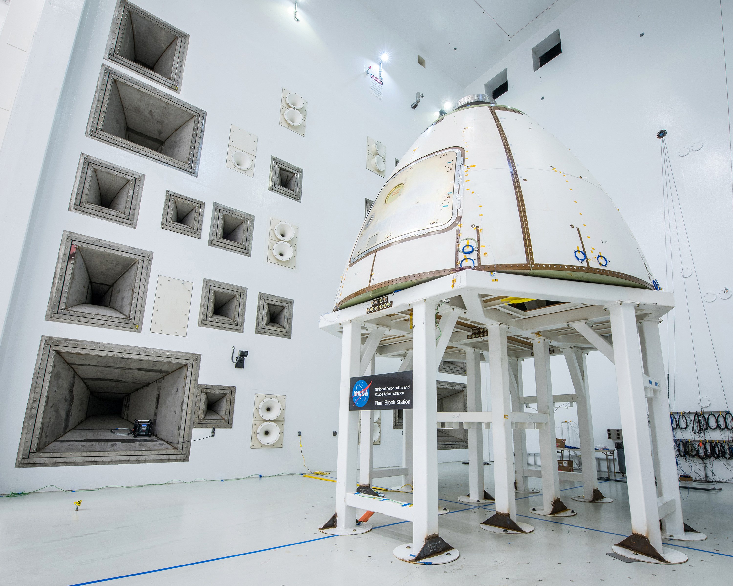 Ogive acoustic testing starts at Space Power Facility