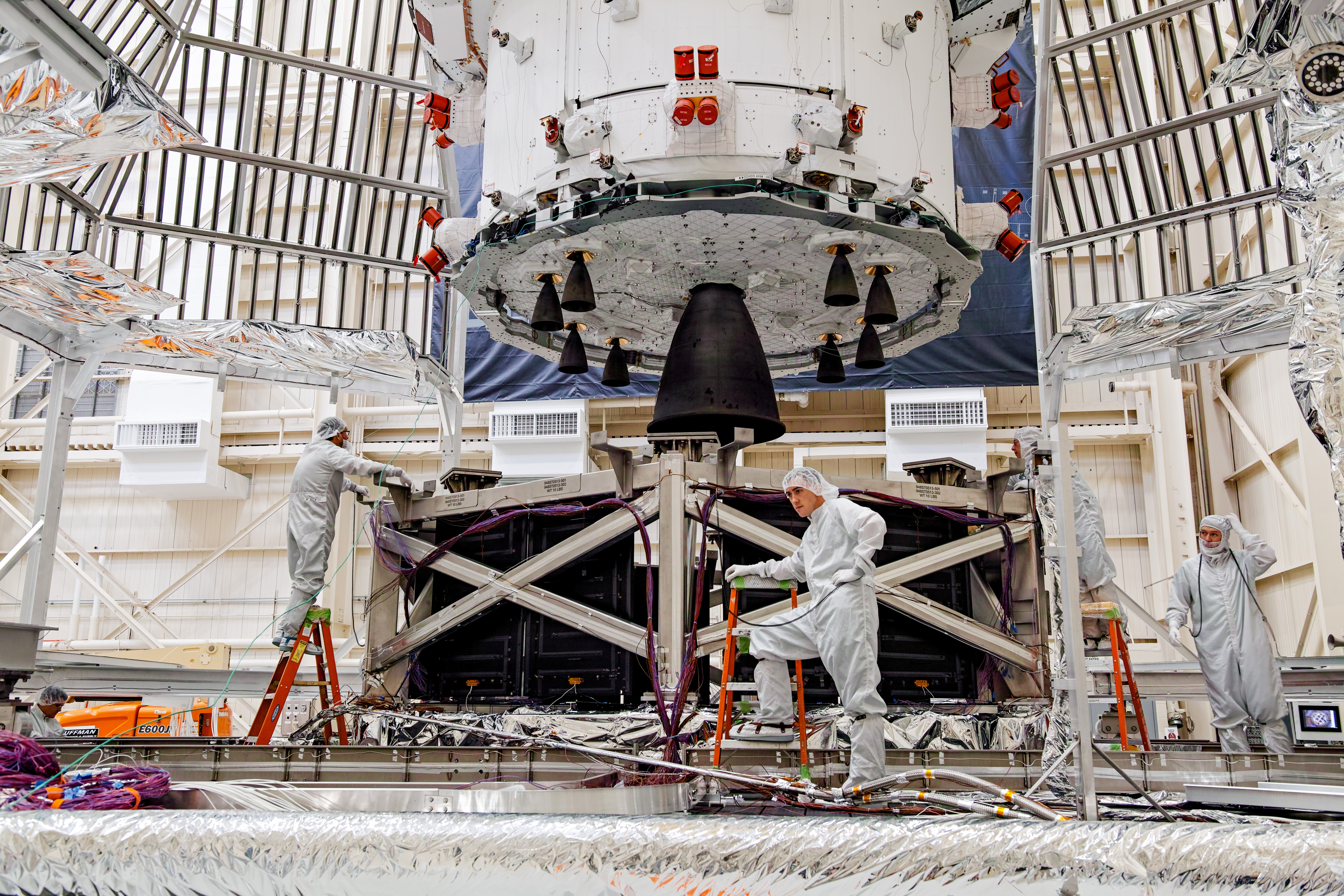 Orion Spacecraft for Artemis I Prepared for Thermal Test at NASA
