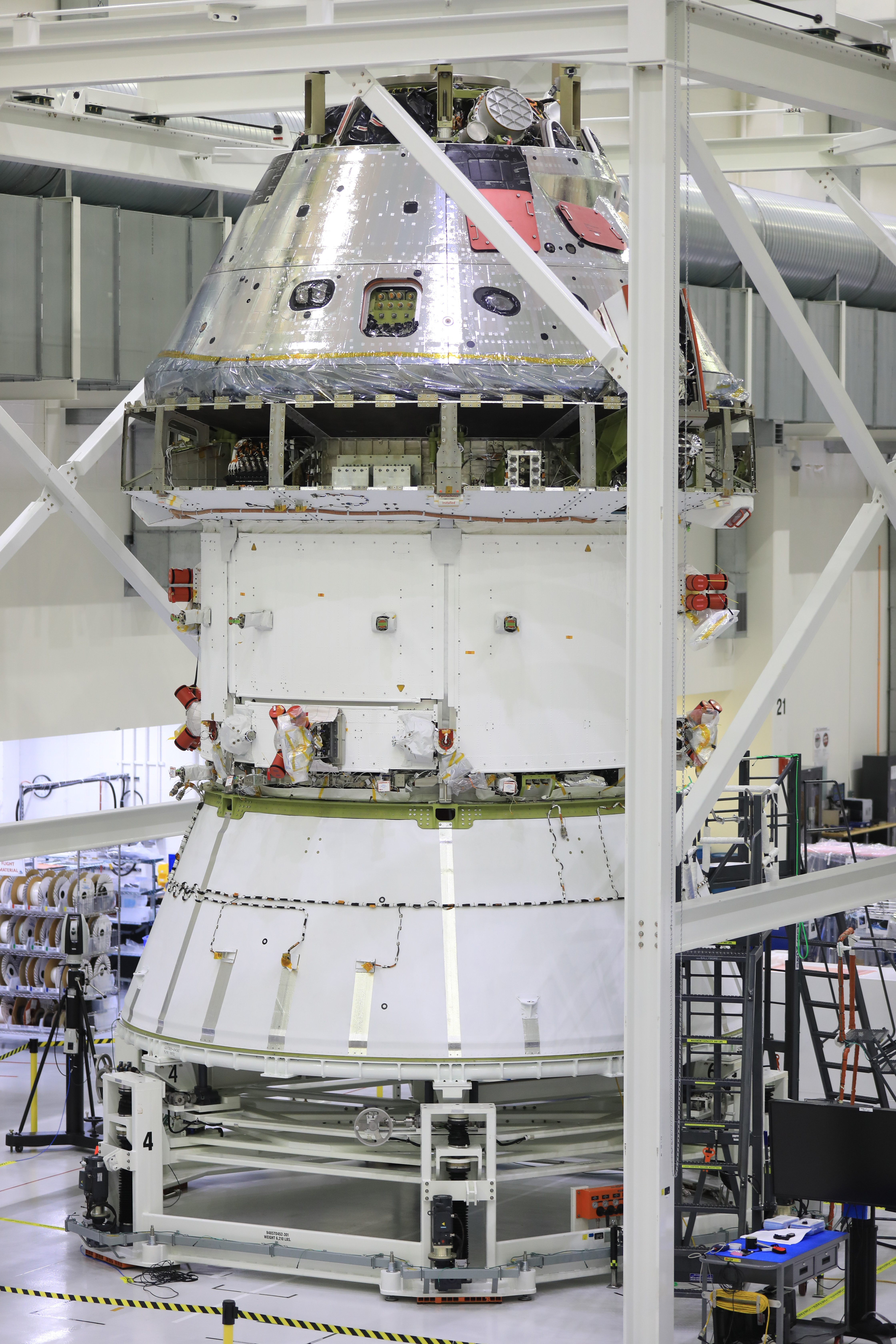 Orion Spacecraft Adapter (SA) Cone Install