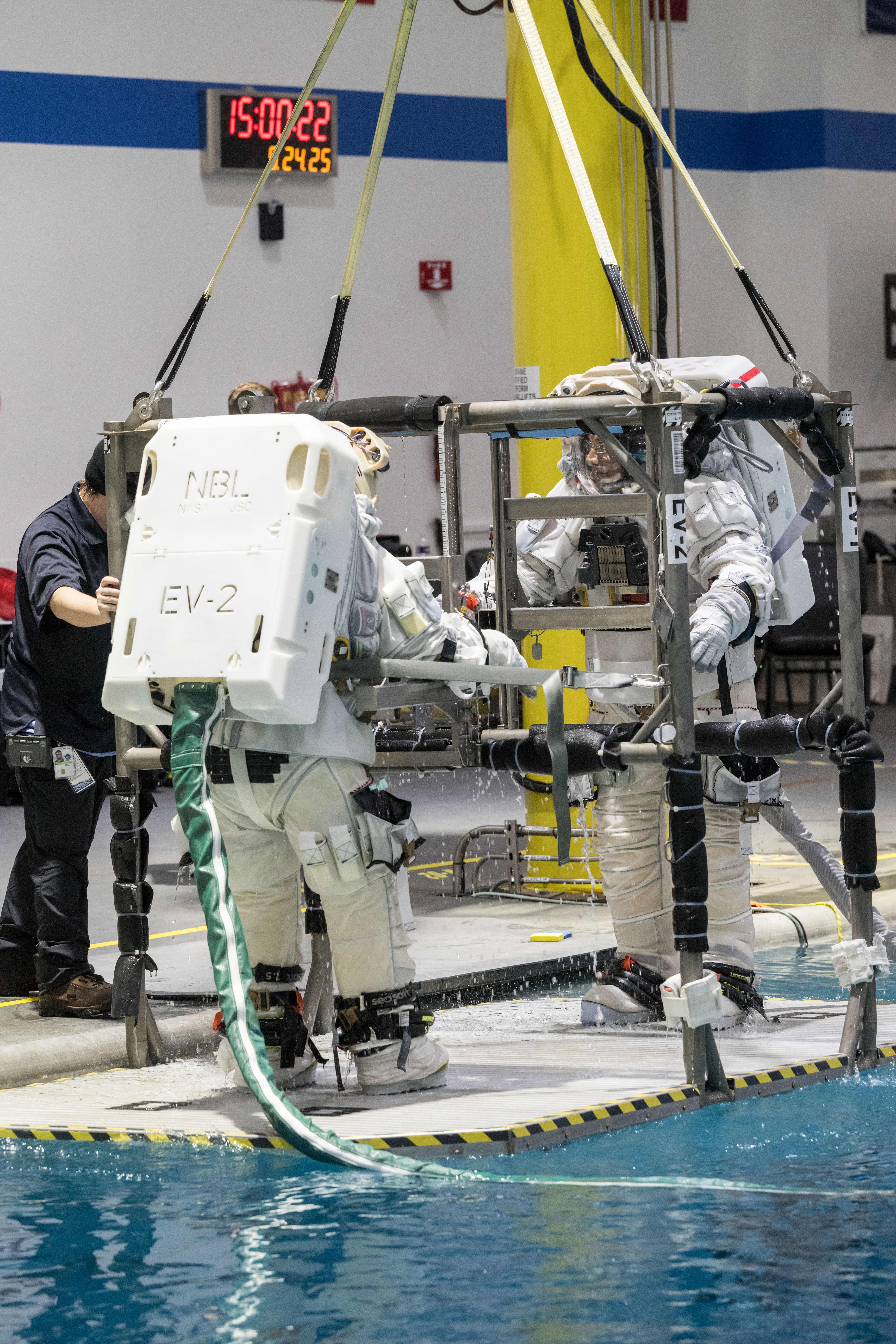 NASA Astronauts Complete First Dual Suit Run Wearing AxEMU