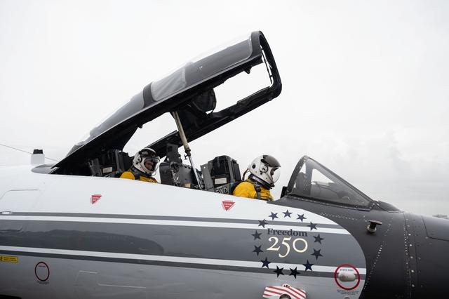 NASA astronaut candidate Adam Fuhrmann prepares for a training flight aboard NASA’s WB-57 aircraft. These high-altitude flights train the crew to work in a tight environment and operate aircraft systems while in a pressure suit, preparing them for future missions to the International Space Station, Moon, or beyond.