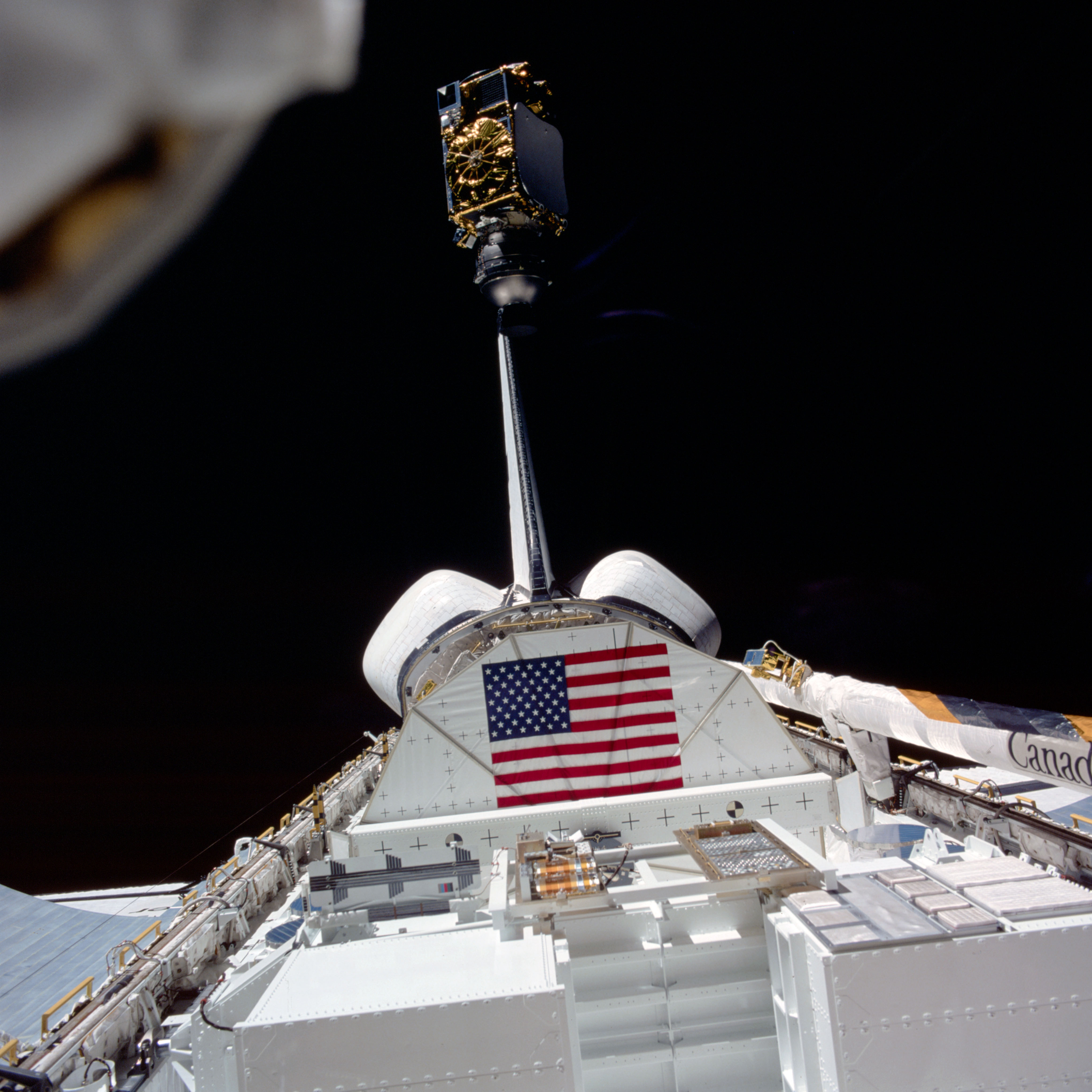 View of the INSAT/PAM-D being deployed