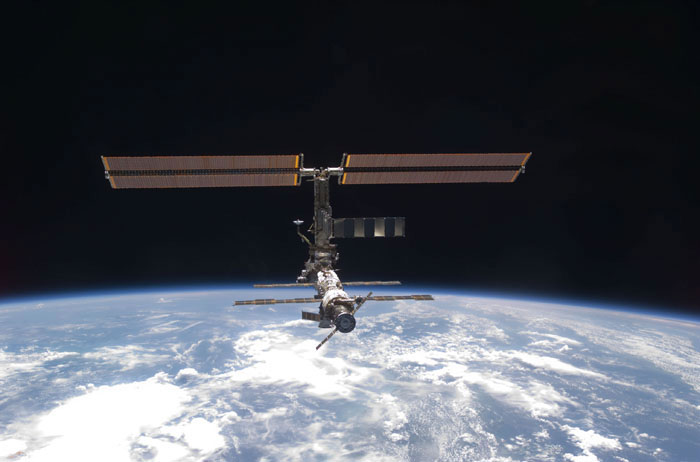 Fly-around view of the ISS
