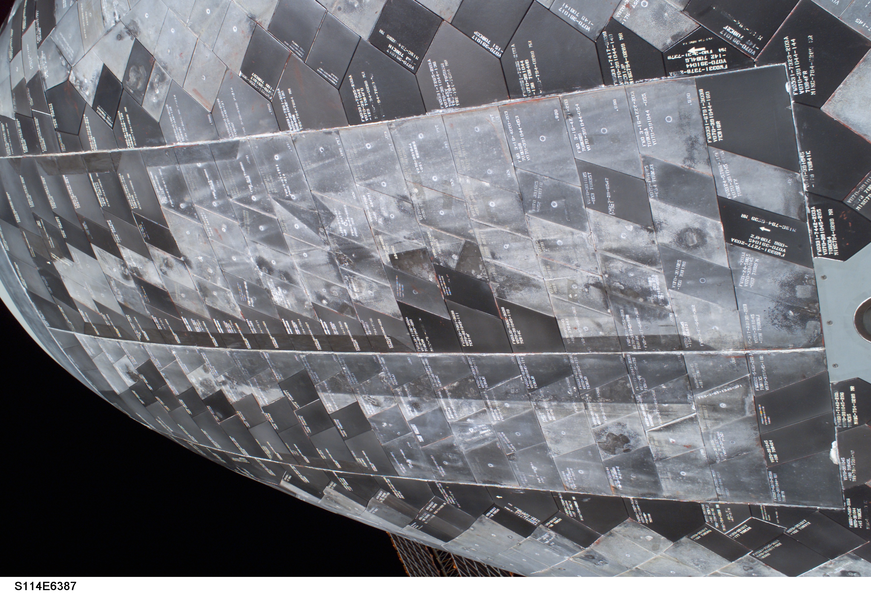 Tile survey seen during EVA 3