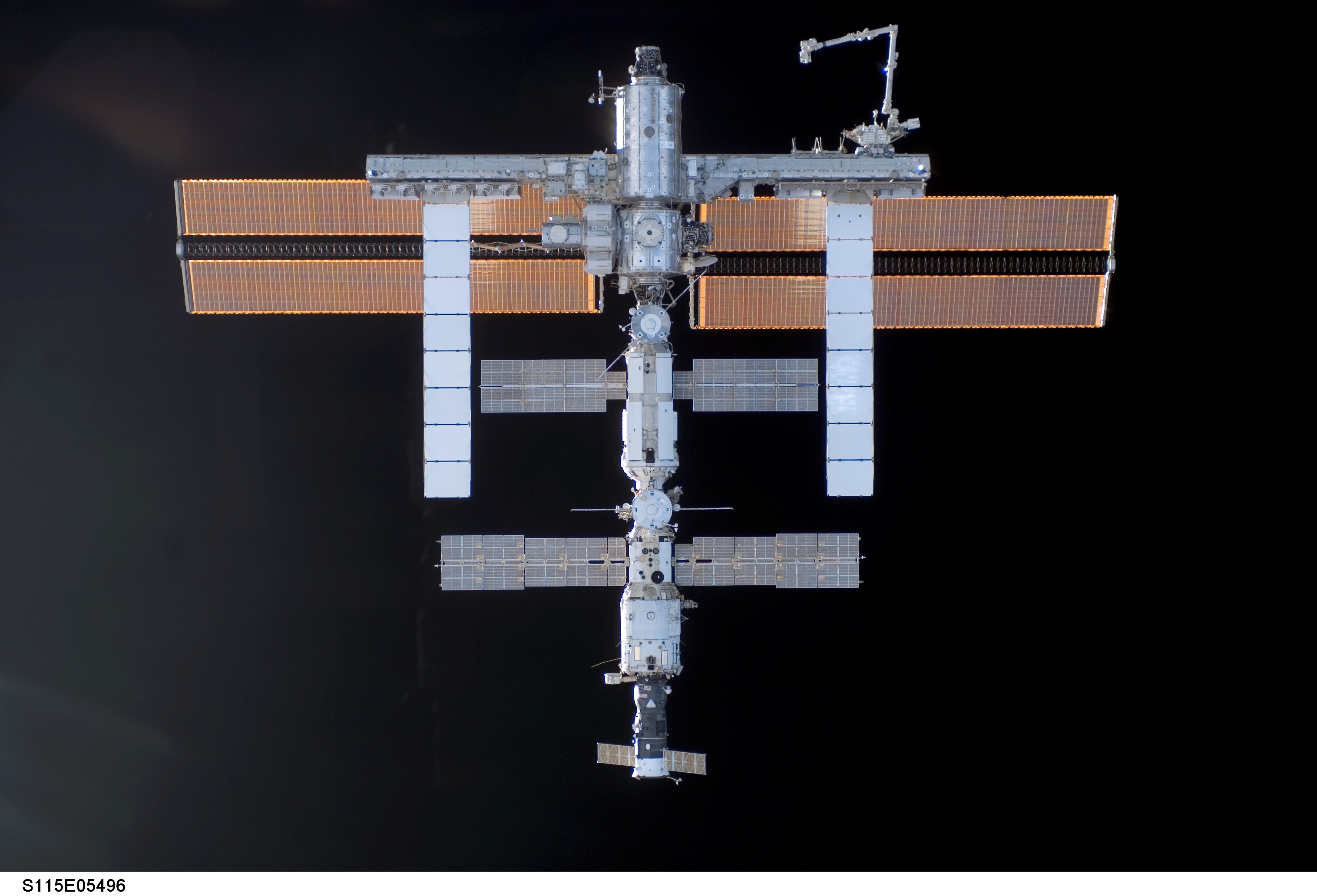 ISS during approach of the STS-115 Space Shuttle Atlantis