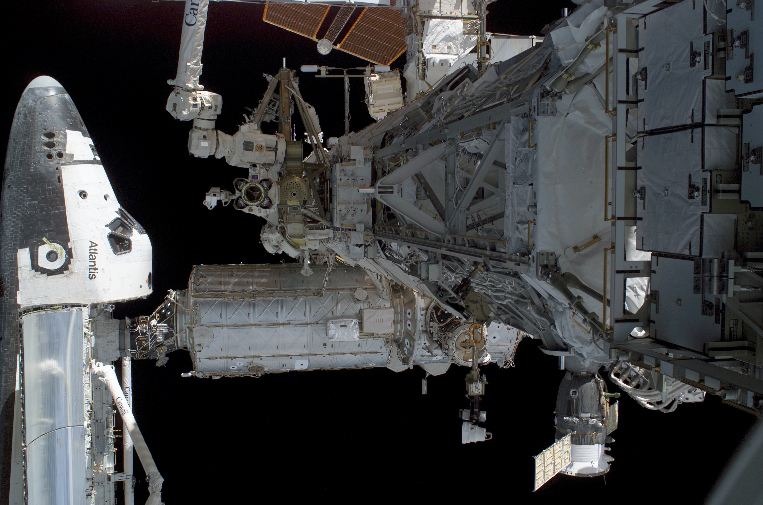 STS-115 Space Shuttle Atlantis docked on the ISS during Joint Operations