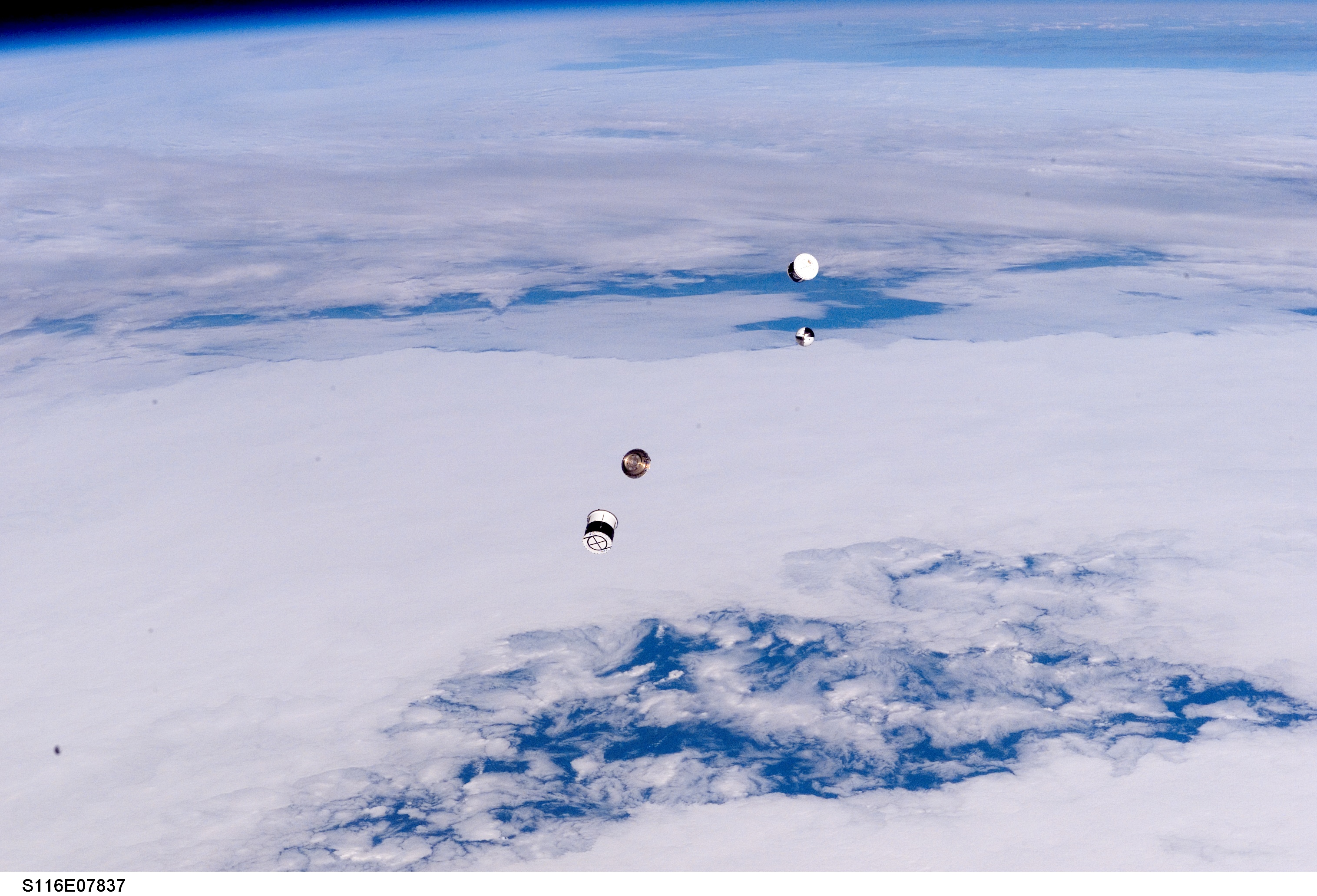 DOD Pico-Satellite known as ANDE released from the STS-116 shuttle payload bay