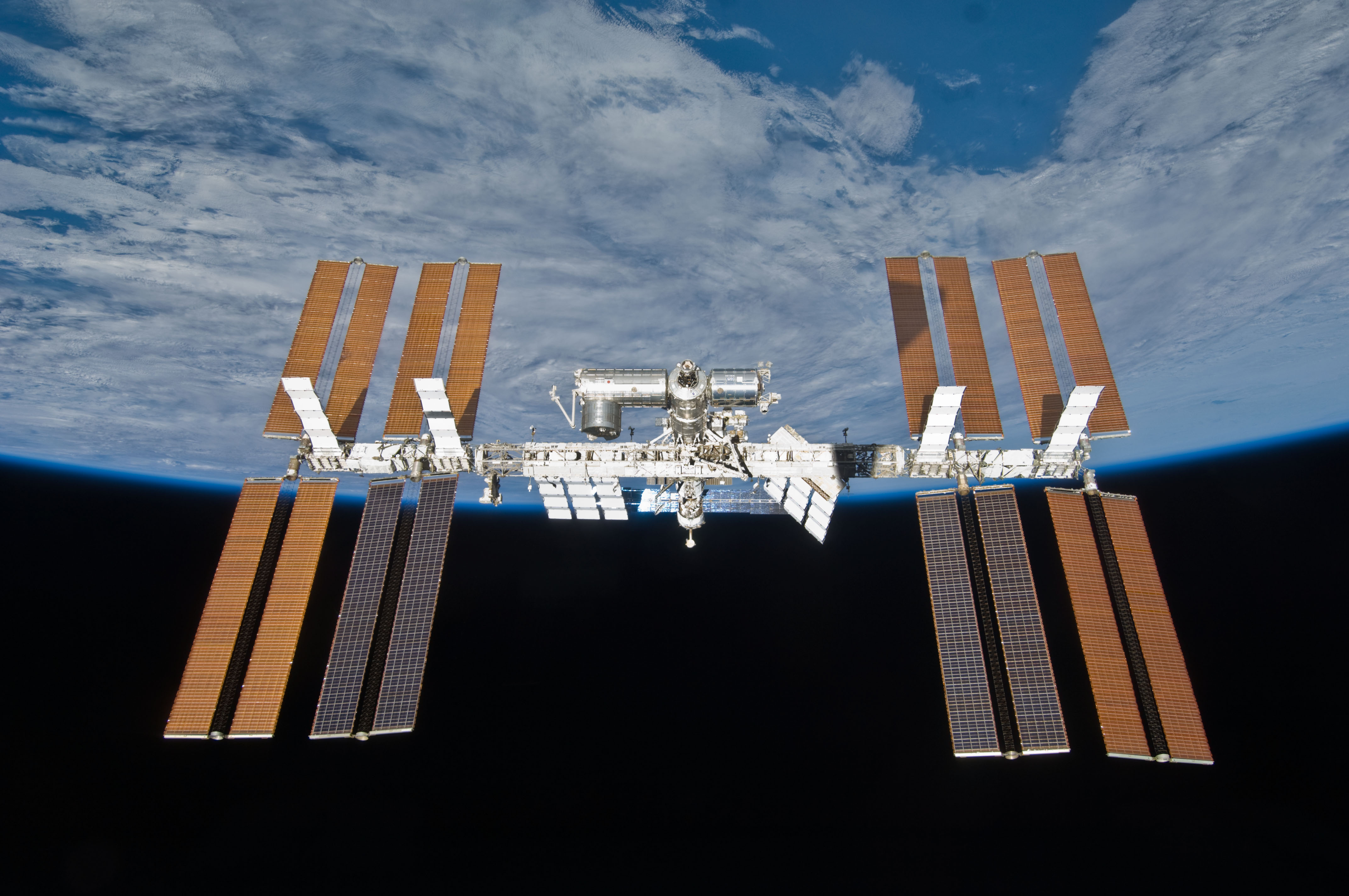 ISS Fly around views from STS-119