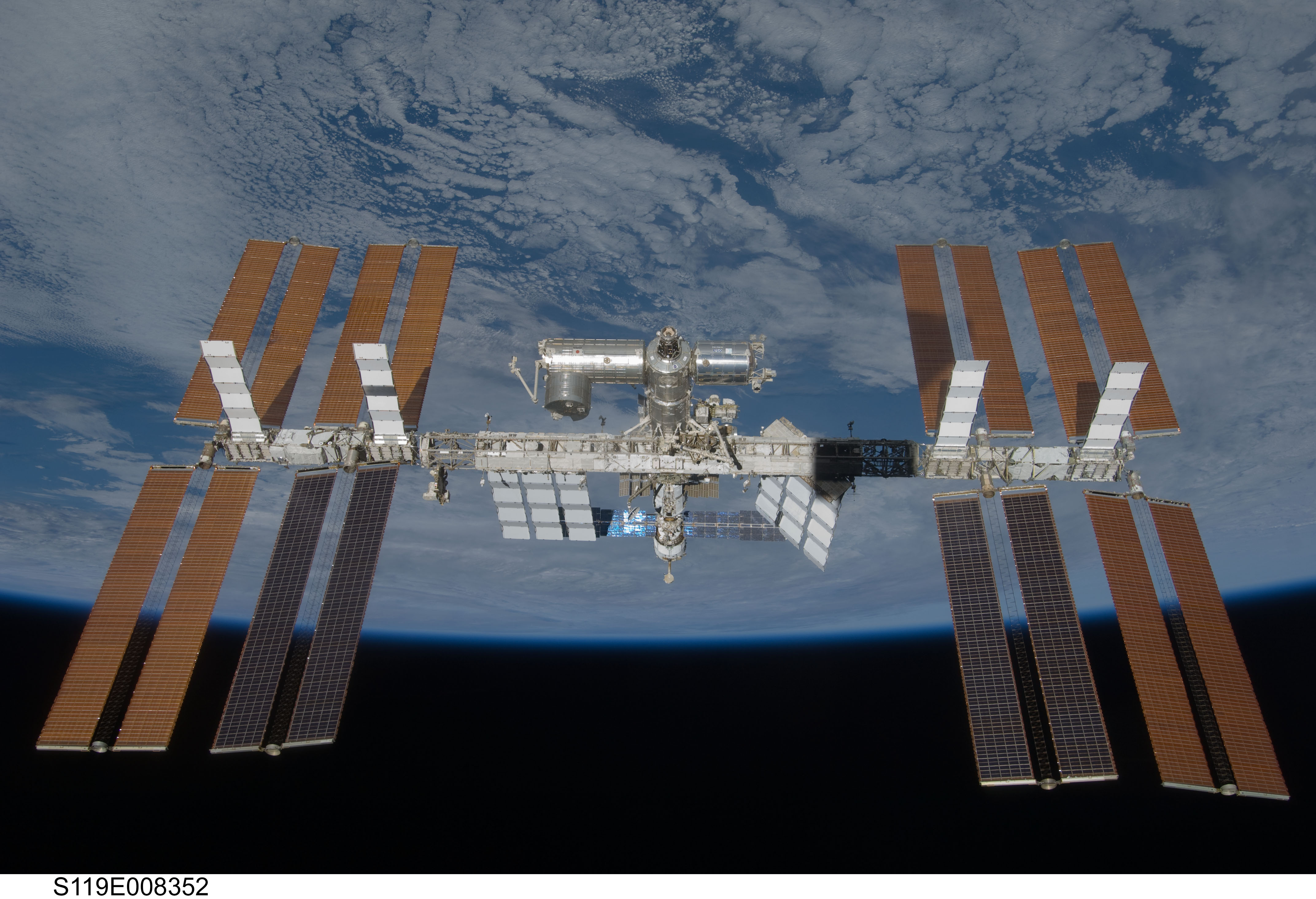ISS Fly around views from STS-119