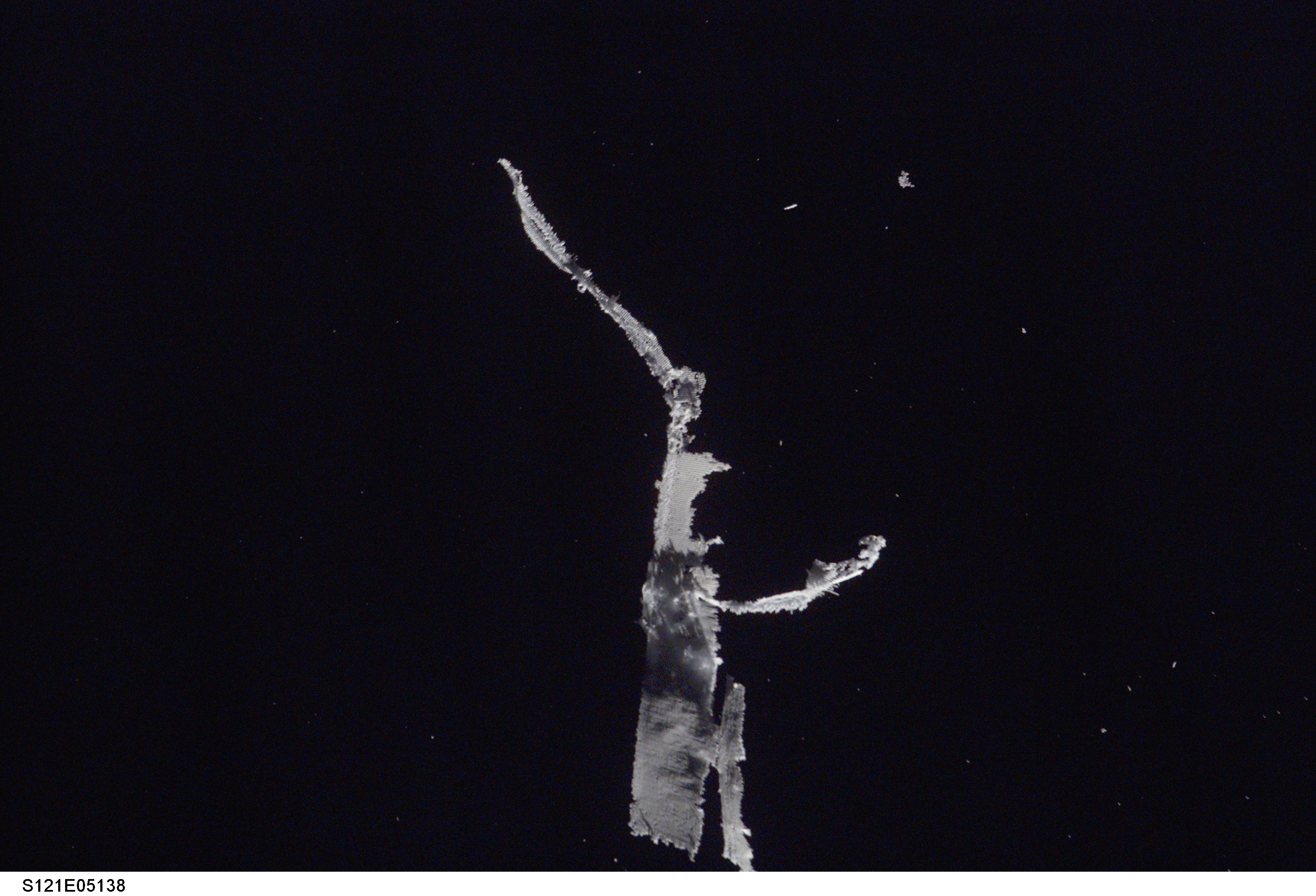 Ice from the SSME nozzles on STS-121