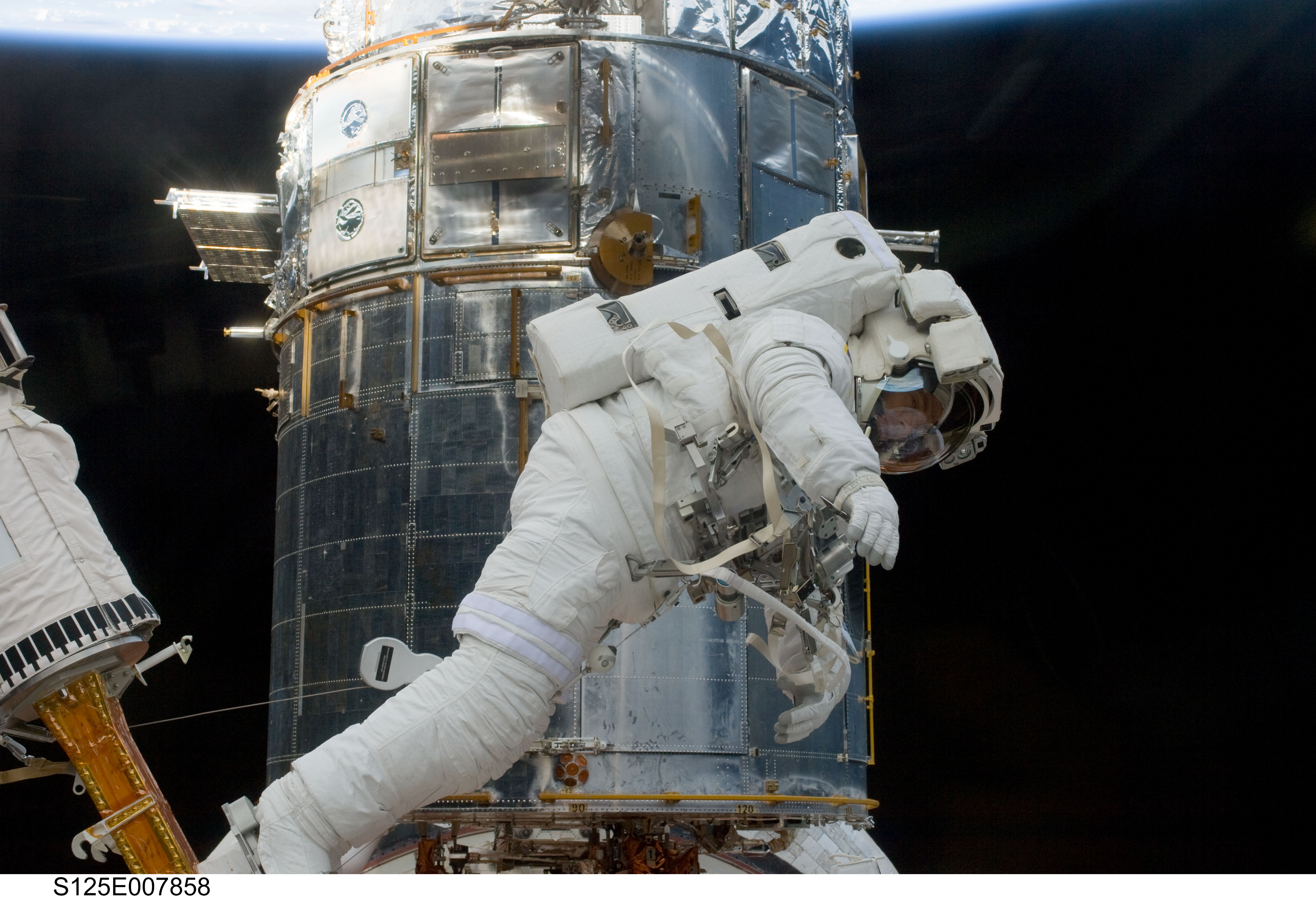 STS-125 MS5 Feustel during EVA3