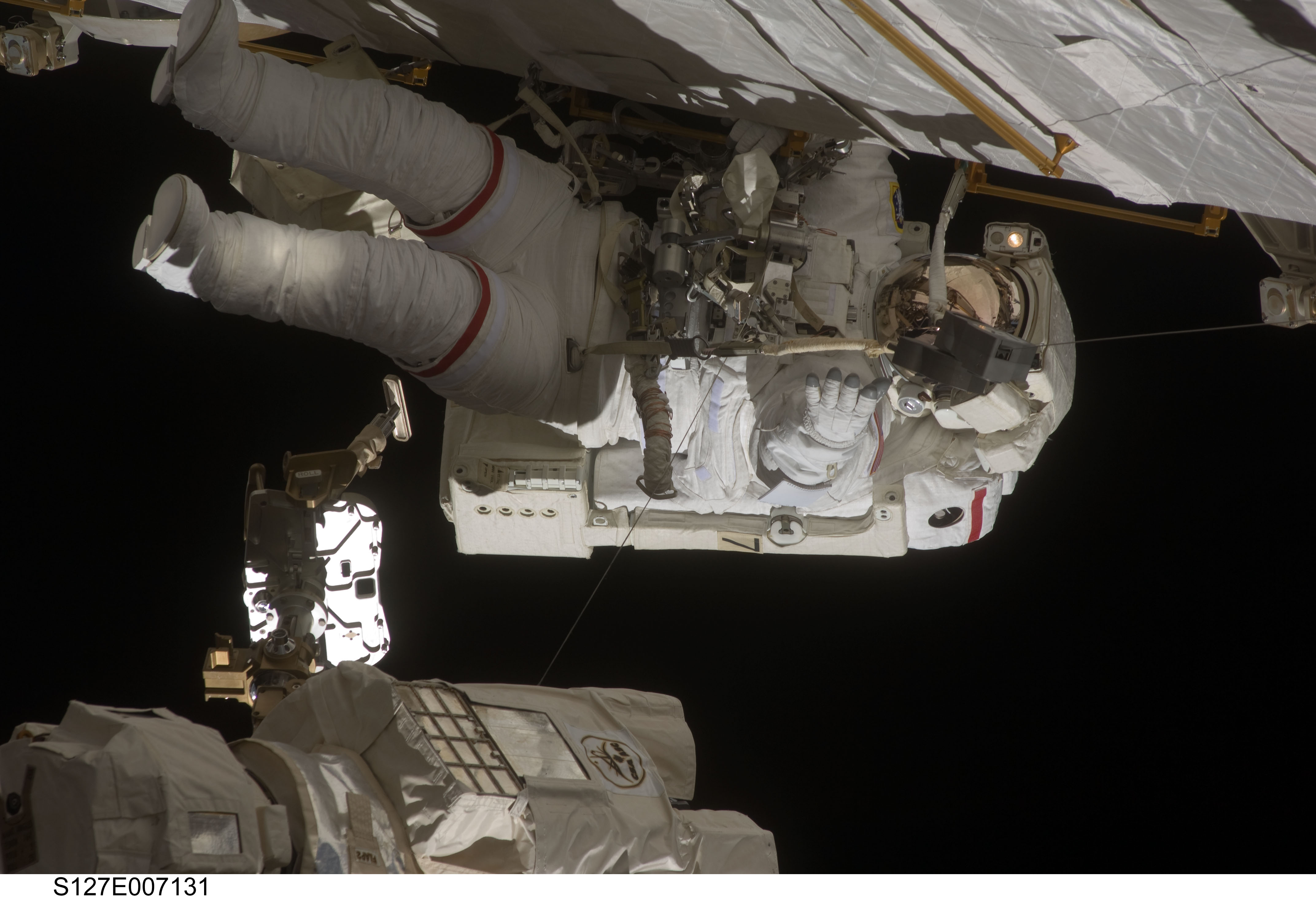 Wolf during EVA-2 on STS-127 / Expedition 20 Joint Operations