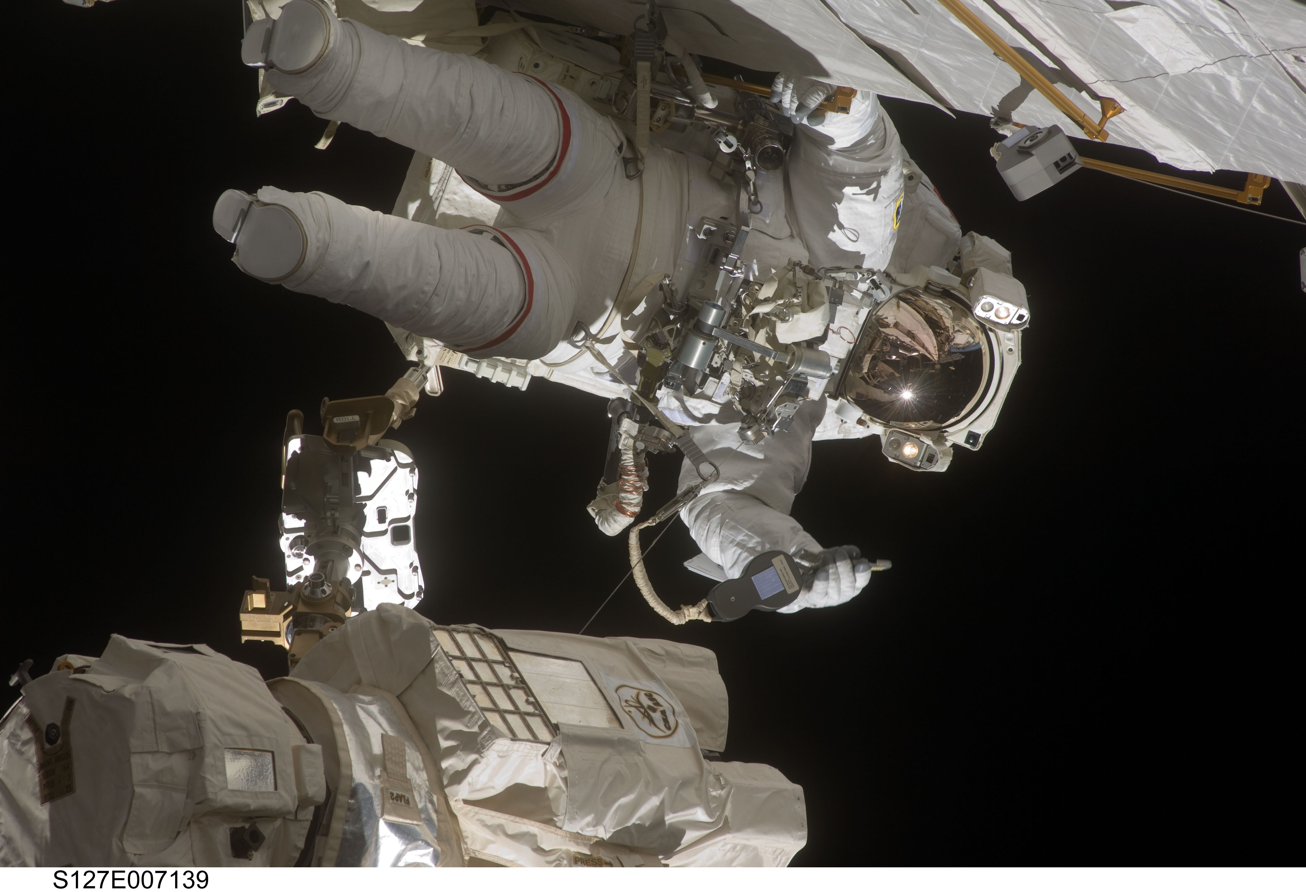 Wolf during EVA-2 on STS-127 / Expedition 20 Joint Operations