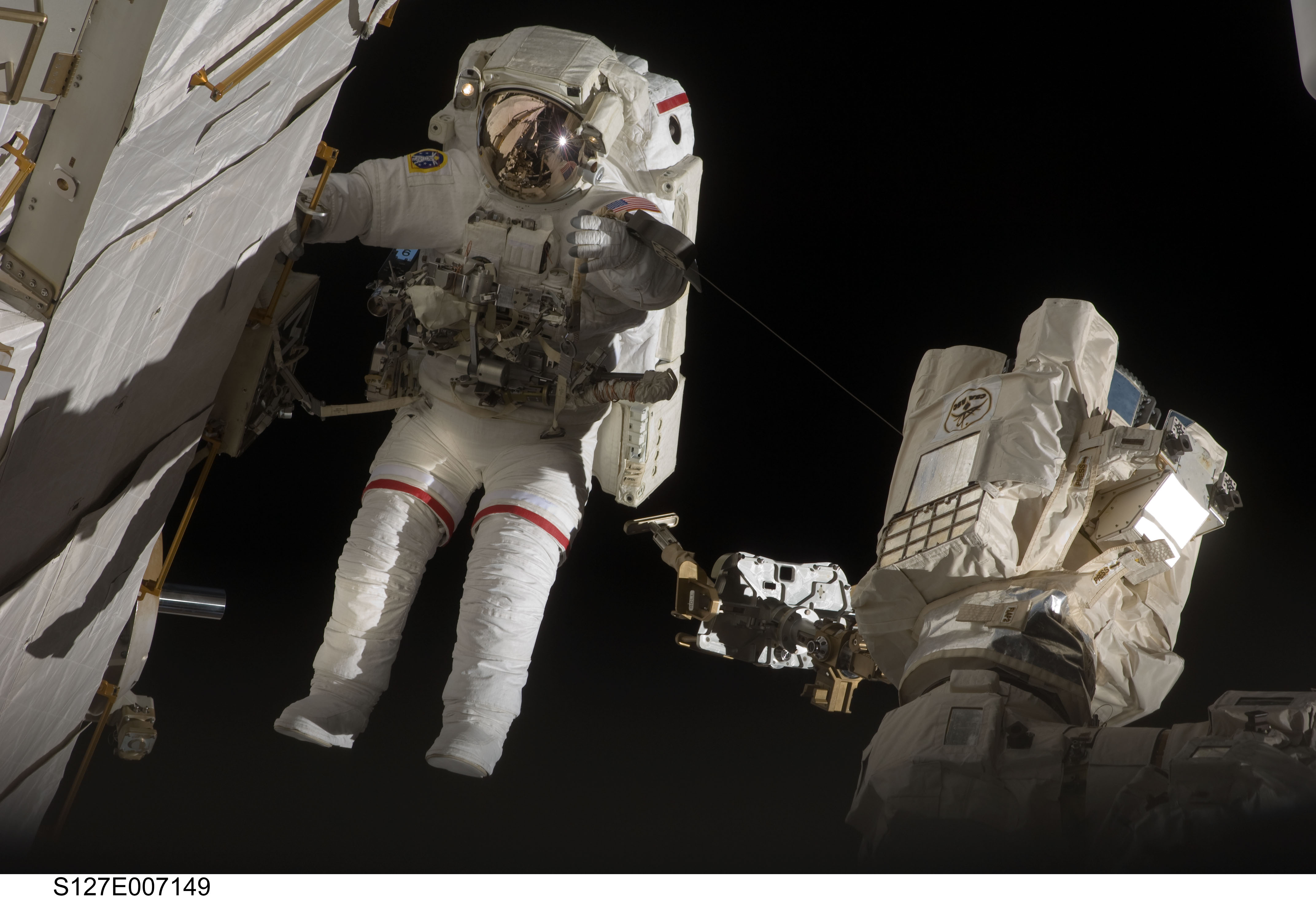 Wolf during EVA-2 on STS-127 / Expedition 20 Joint Operations