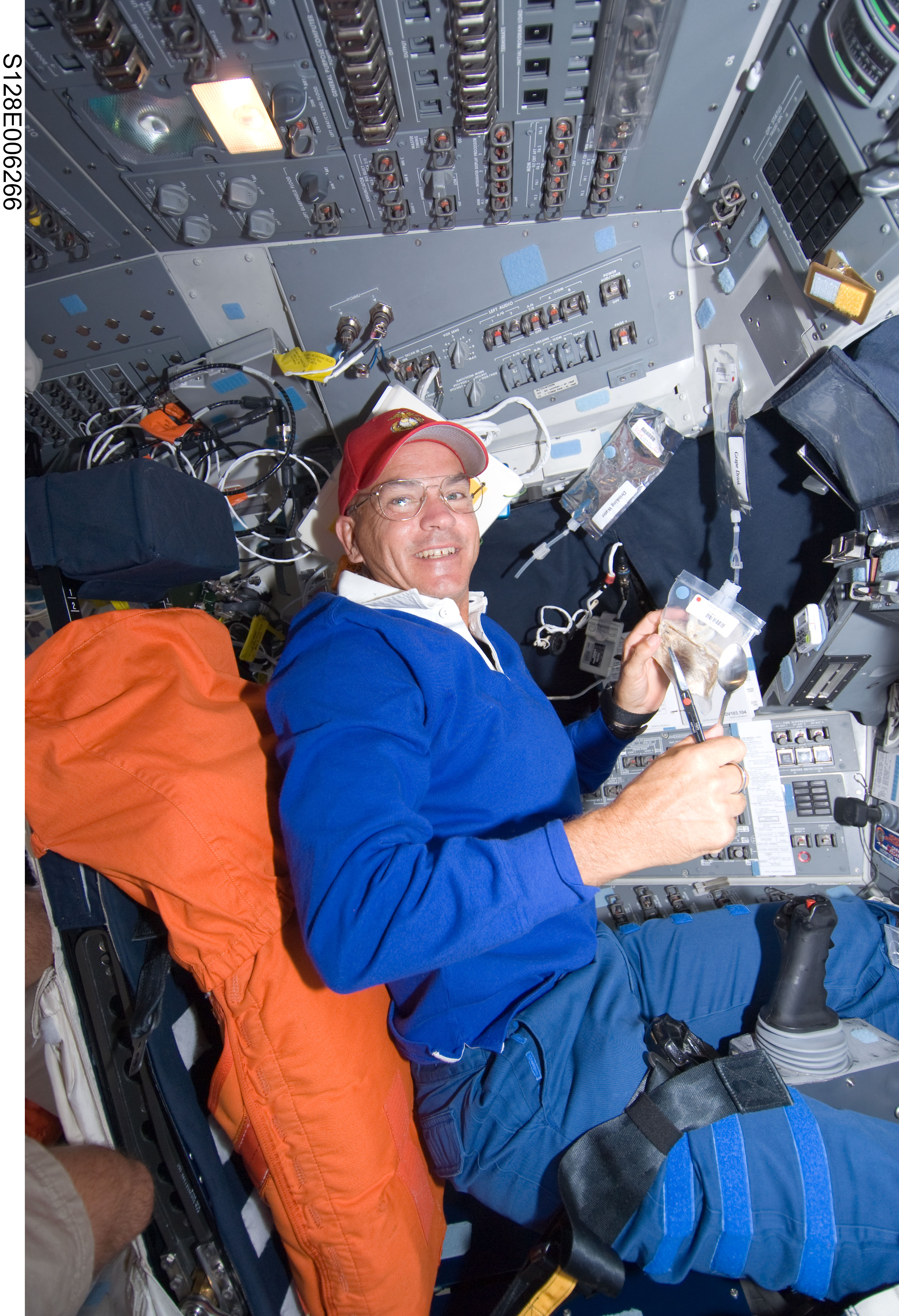 Sturckow on Flight Deck (FD) during STS-128