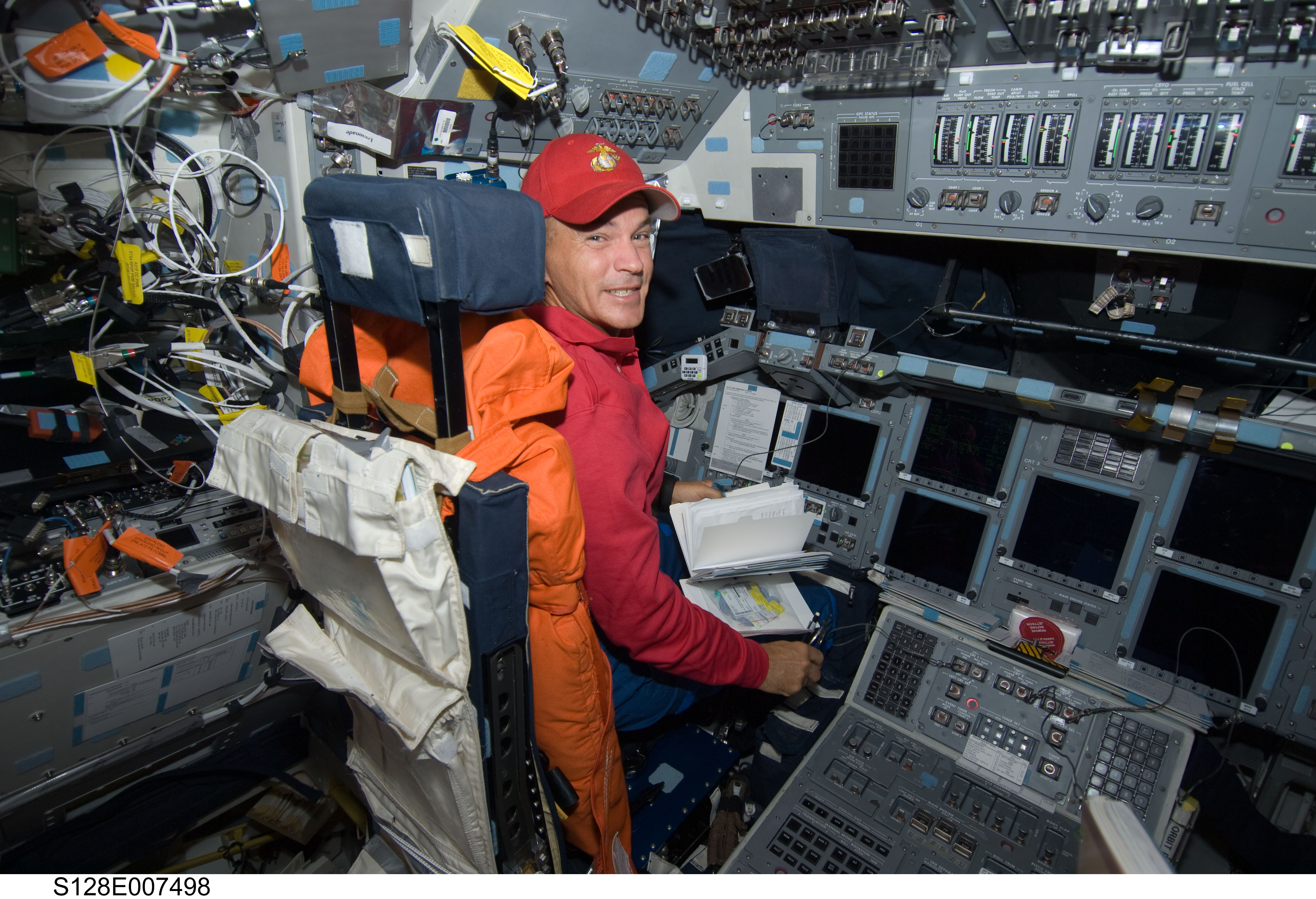 Sturckow on Flight Deck (FD)