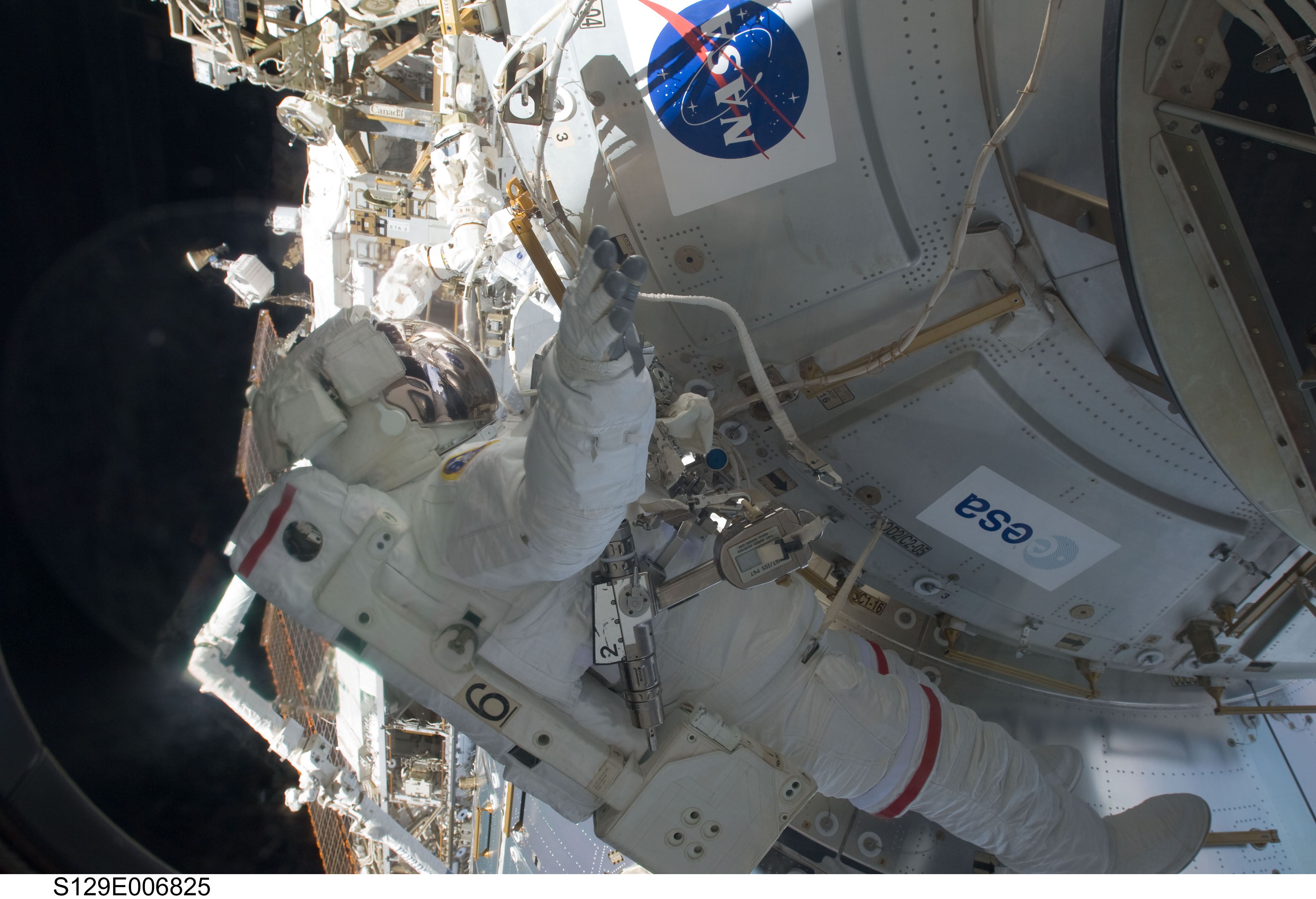 View of STS-129 MS3 Foreman during EVA1