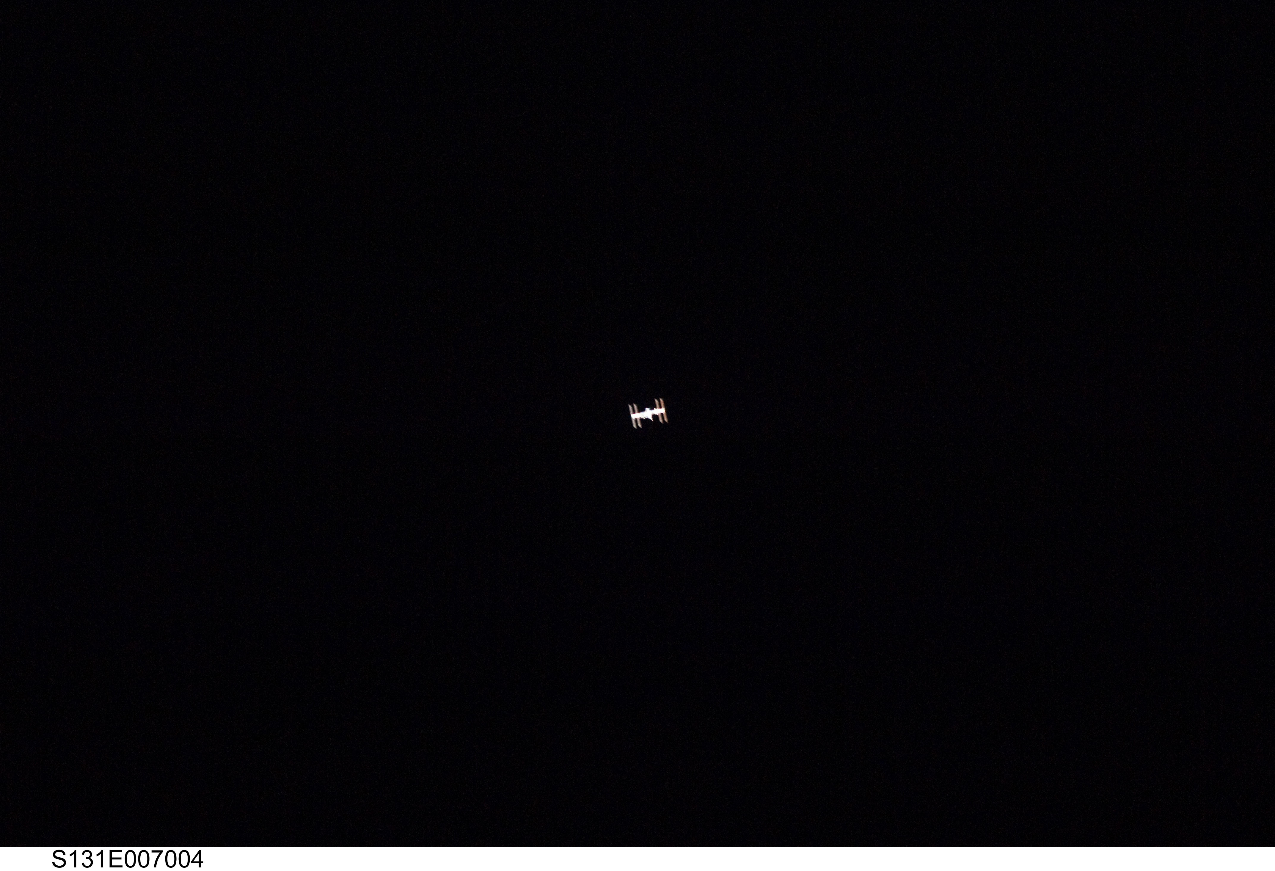 ISS during STS-131 Approach