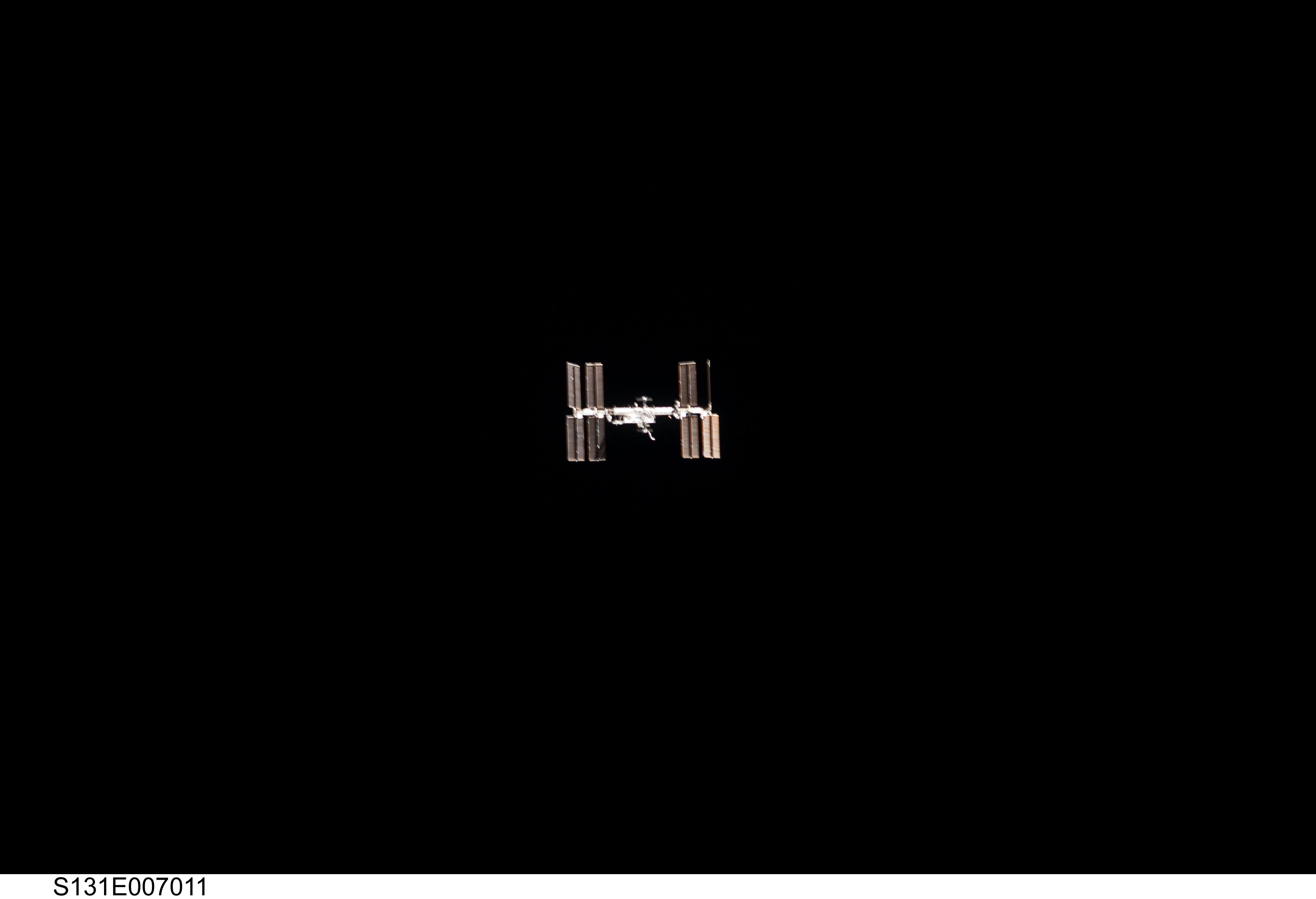ISS during STS-131 Approach