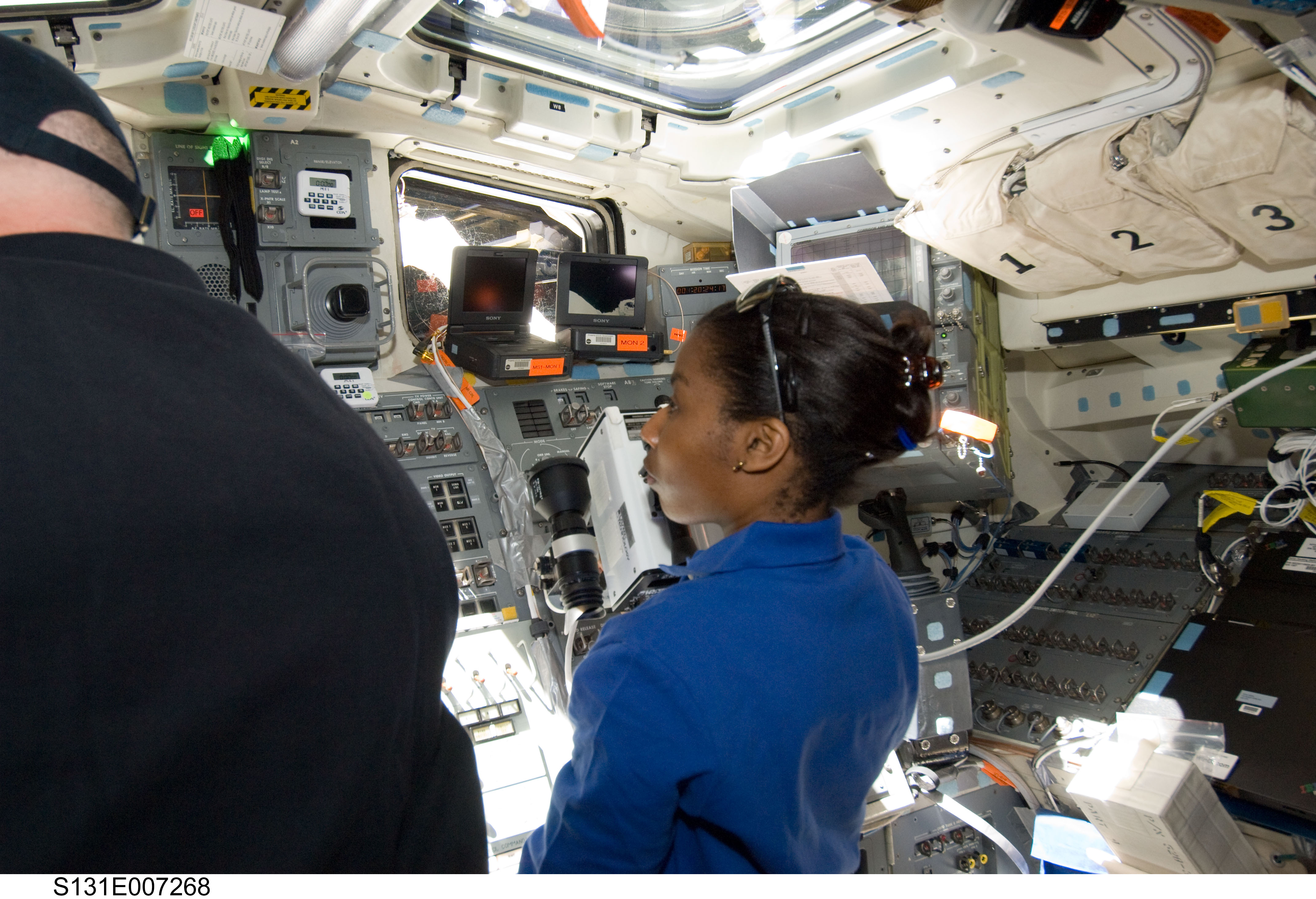 Poindexter and Wilson on the Flight Deck during Approach OPS