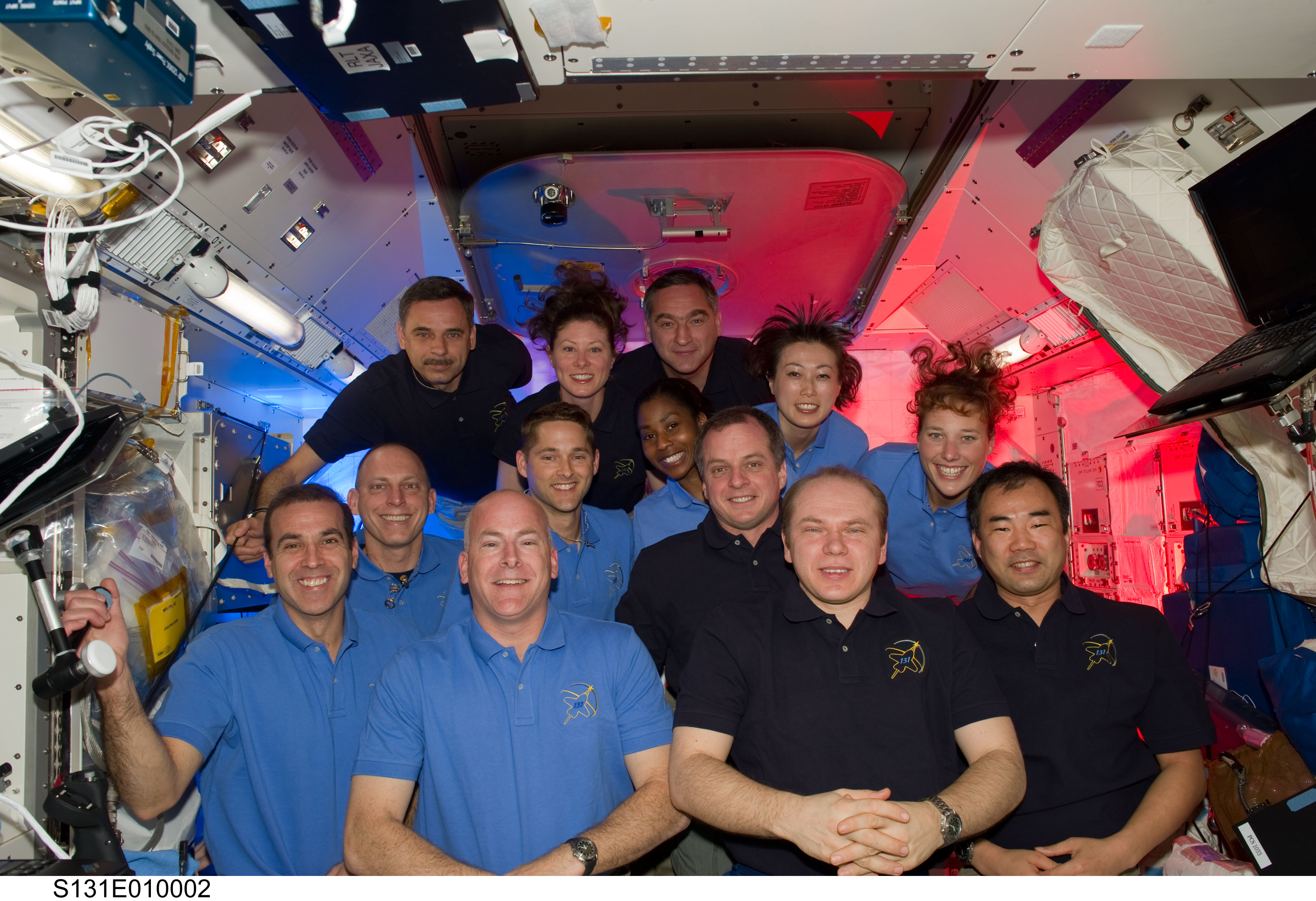 STS-131 / Expedition 23 Group Photo in JEM