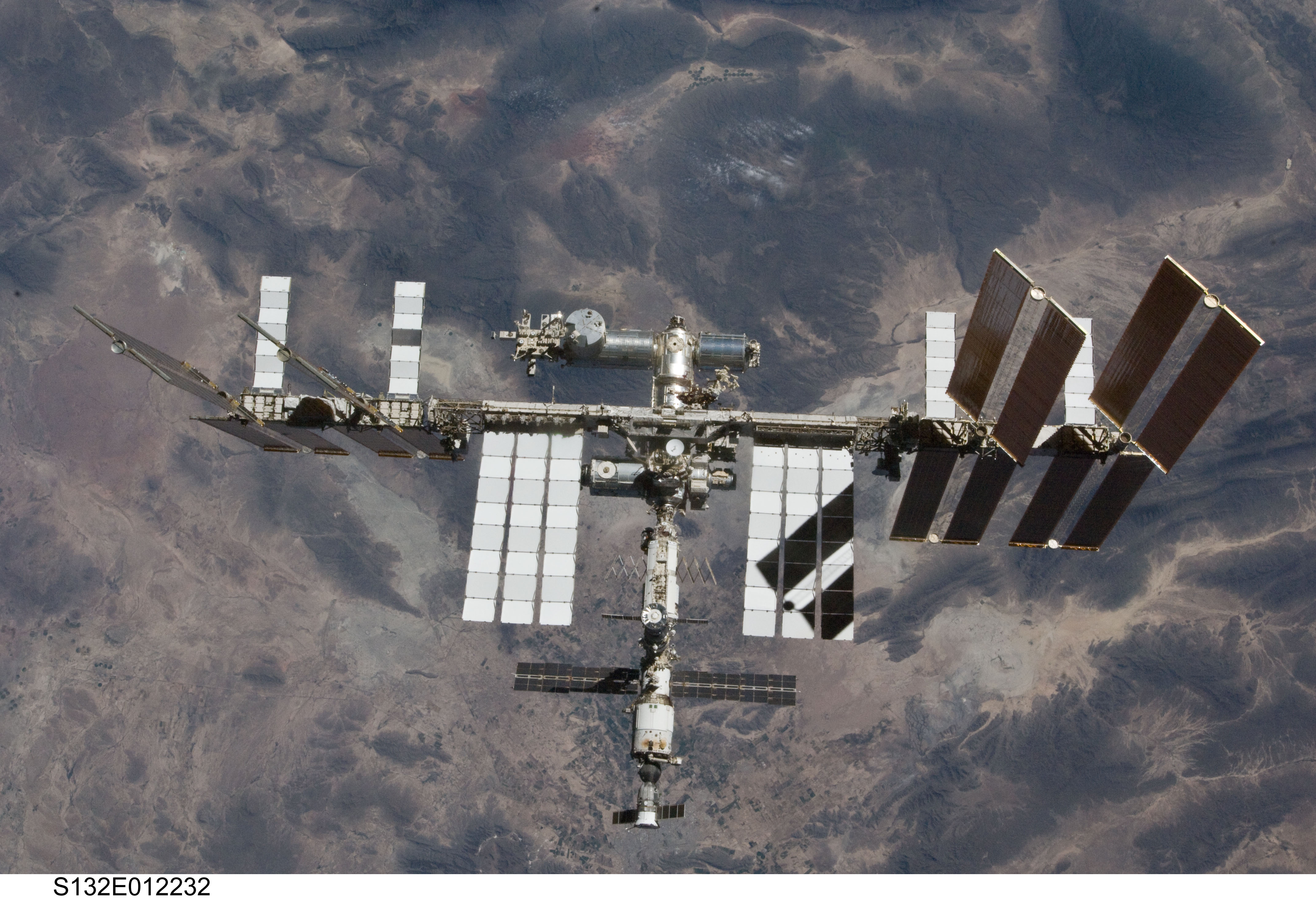 Flyaround view of ISS after undocking