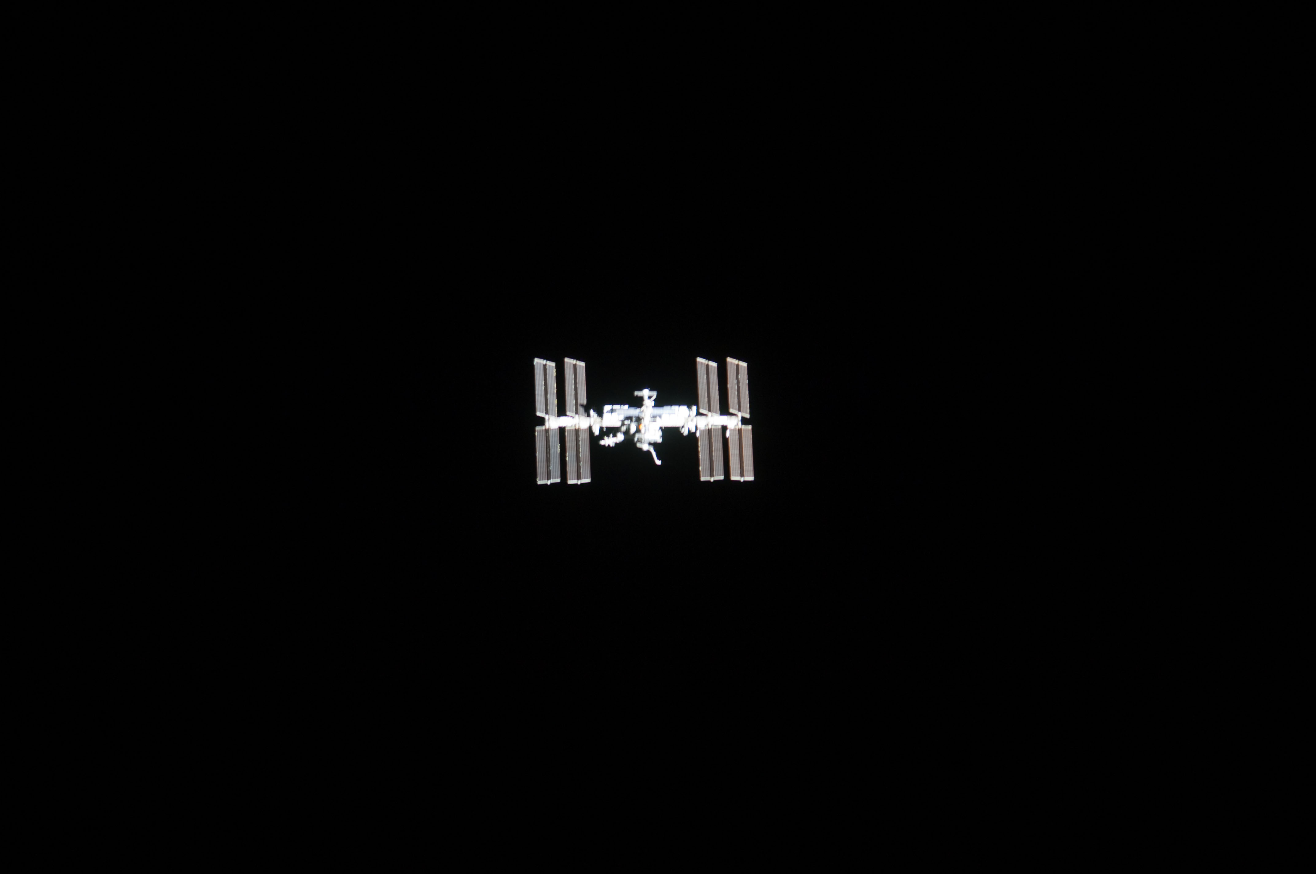 ISS during STS-135 Approach