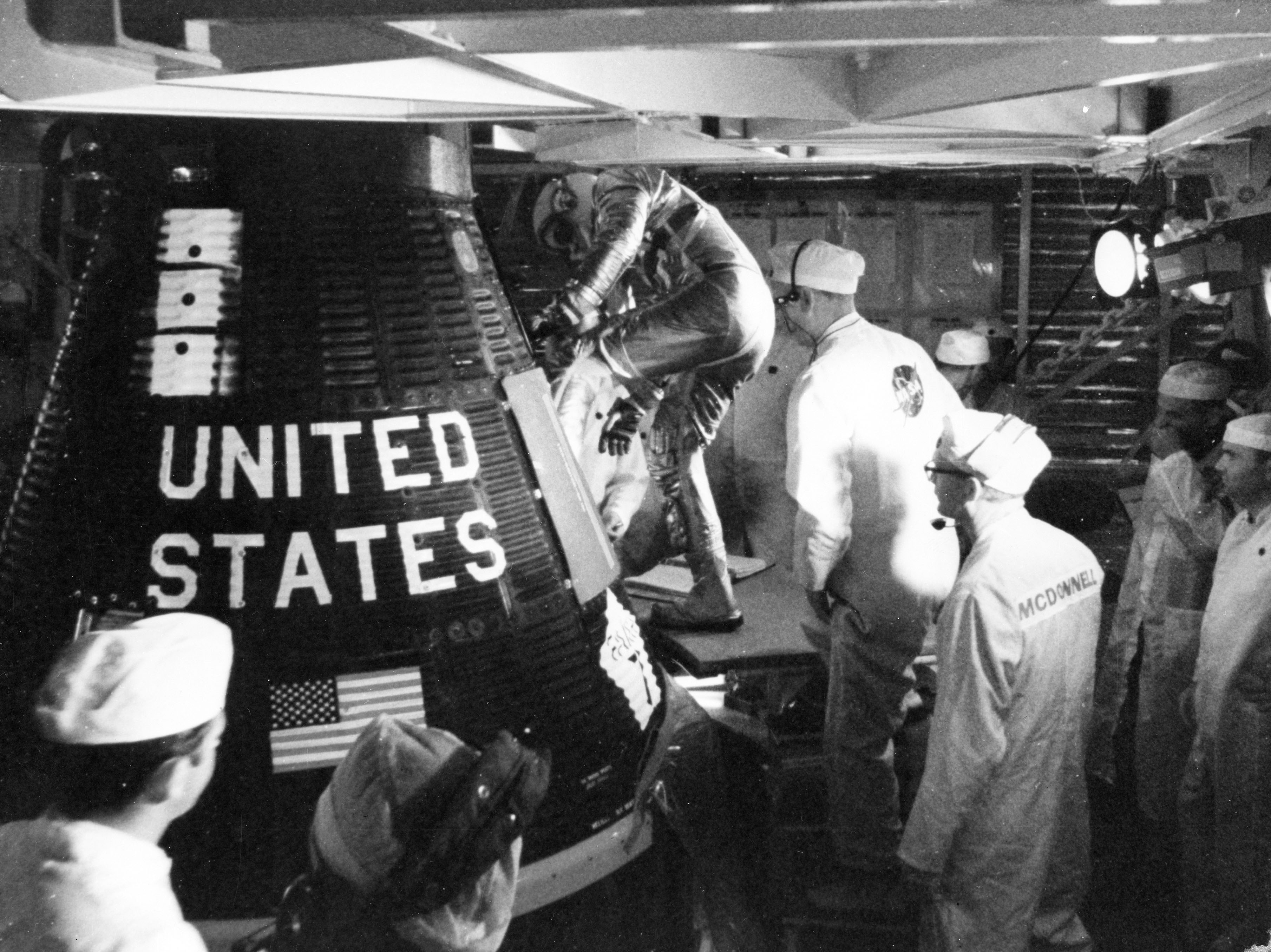 ASTRONAUT COOPER, GORDON - PRELAUNCH MERCURY-ATLAS (MA)-9 - "FAITH 7" - INSERTION - CAPE CANAVERAL, FL