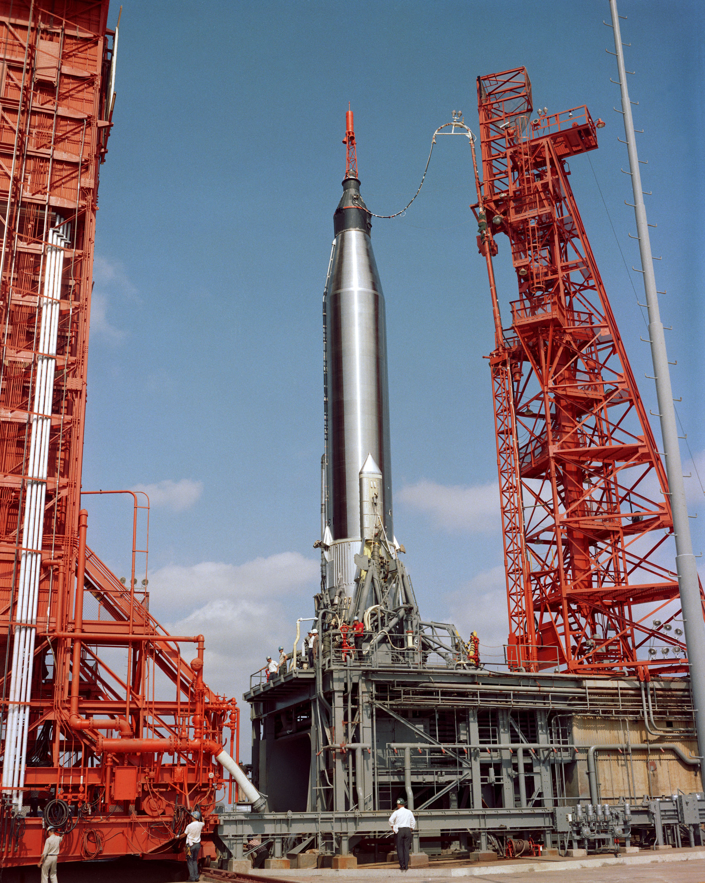 Preparation for launch of Mercury-Atlas 9