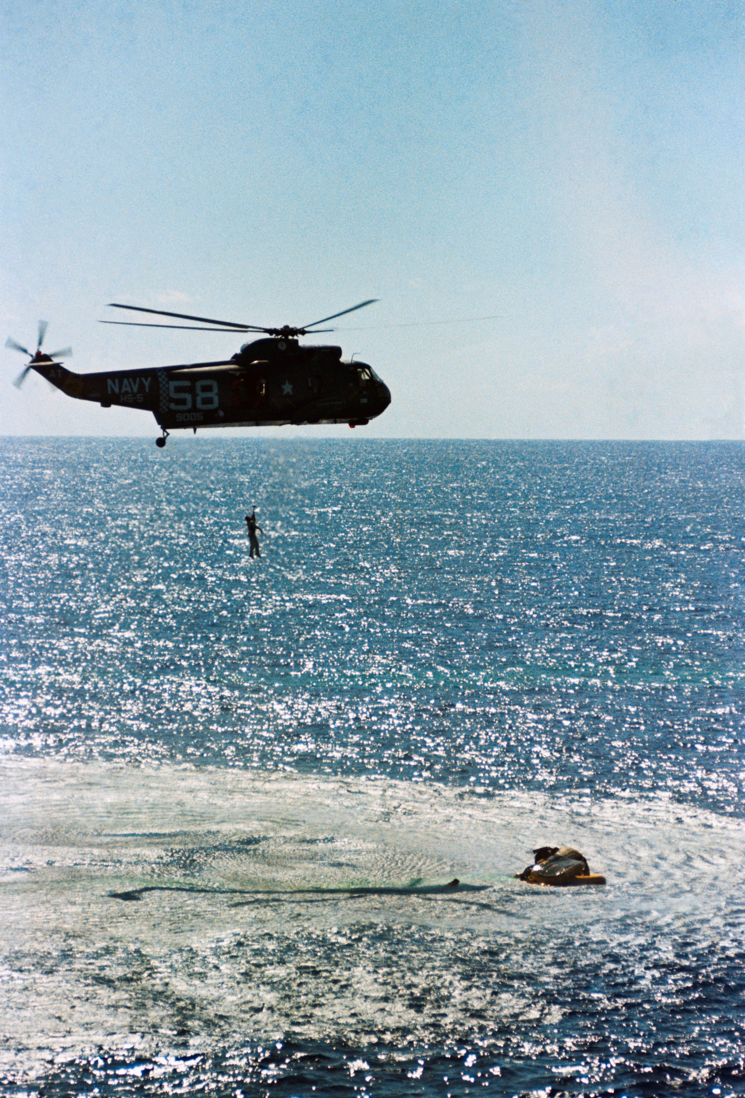 GT-5 Recovery Being hoisted to helicopter