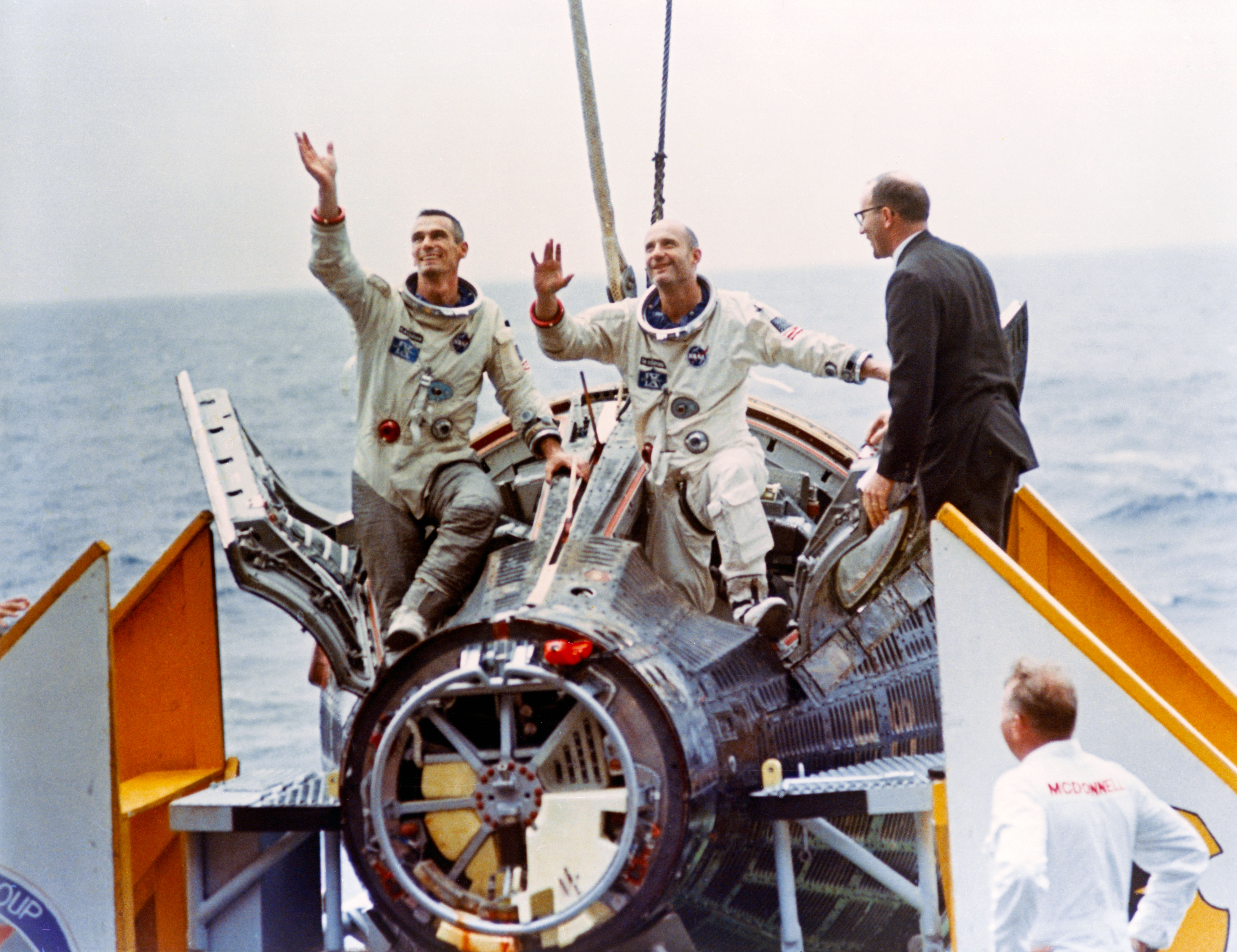 ASTRONAUT CERNAN, EUGENE A. - RECOVERY (GT-9A - WELCOME)