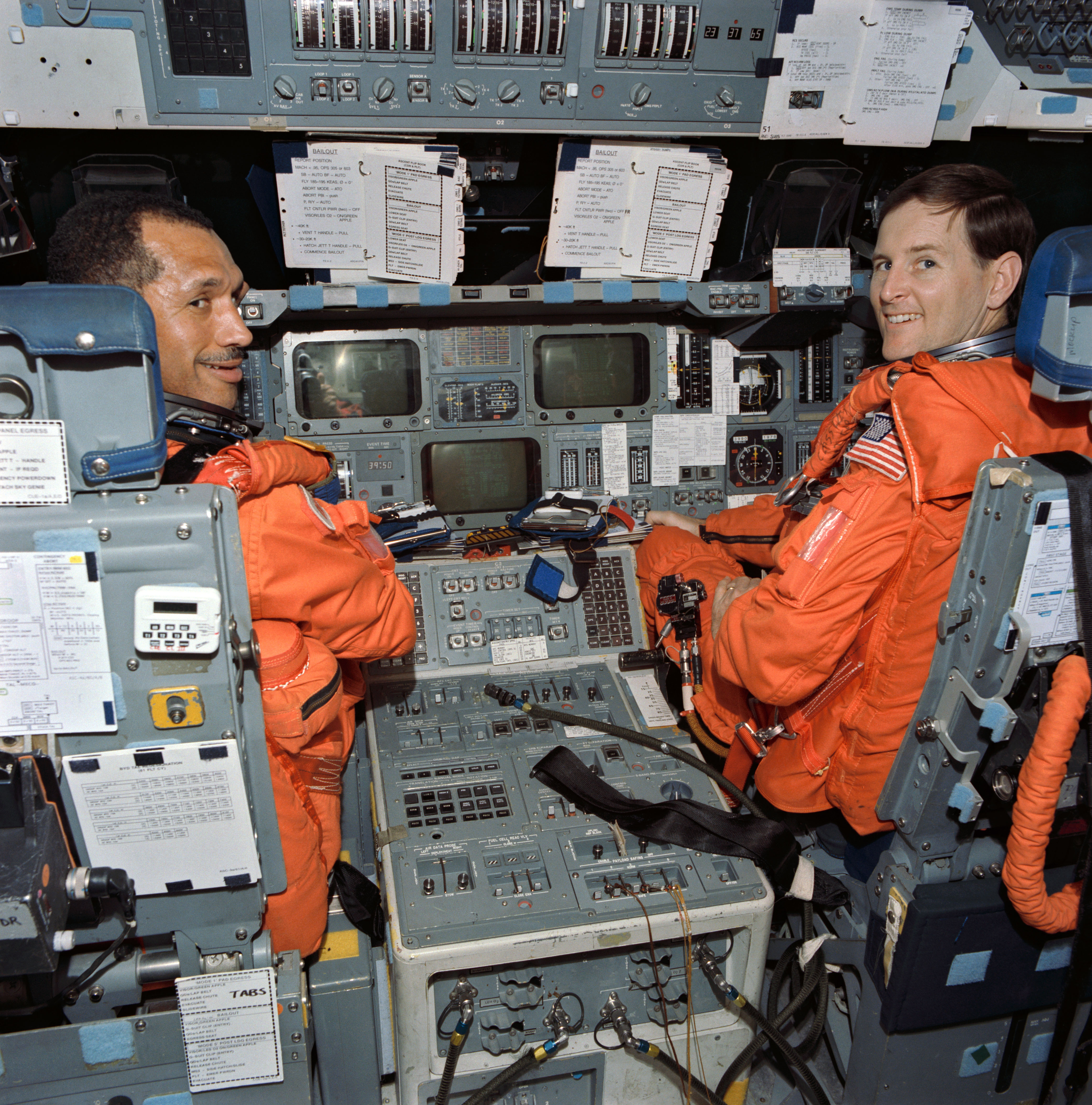STS-60 crew during egress training