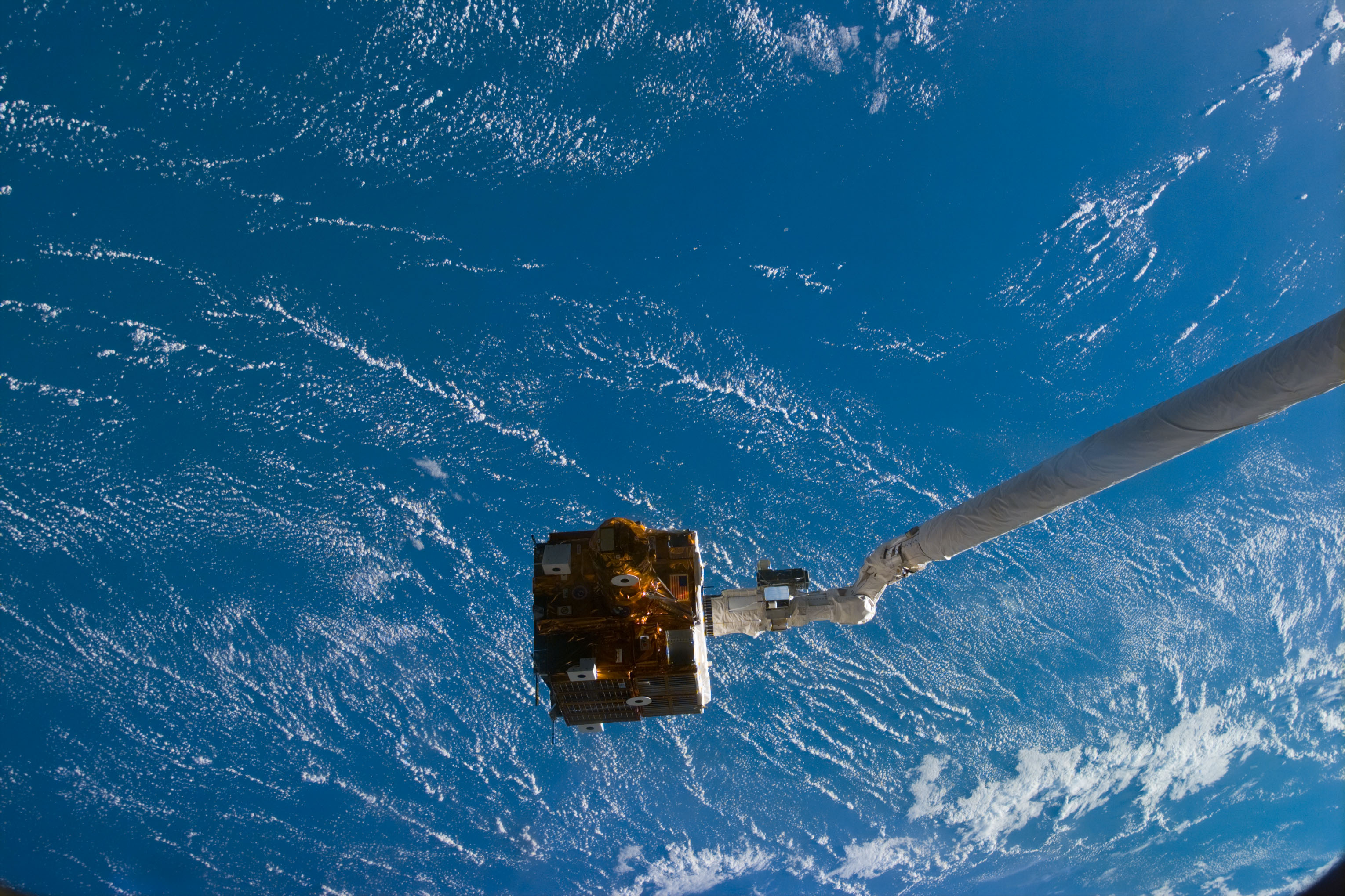 Various views of the SPARTAN 201-5 deployment