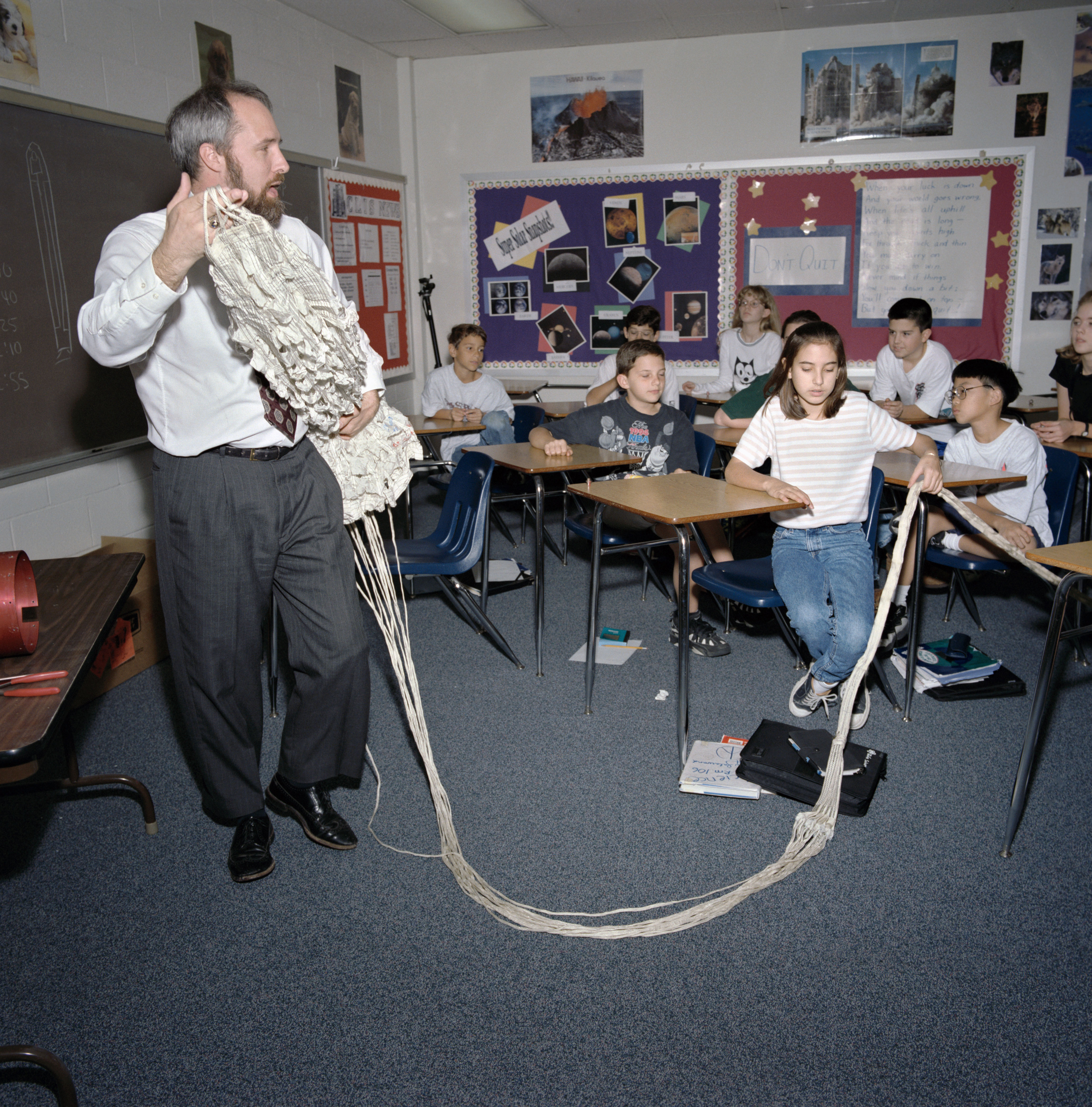 JSC Engineers visit area schools for National Engineers Week February 1996