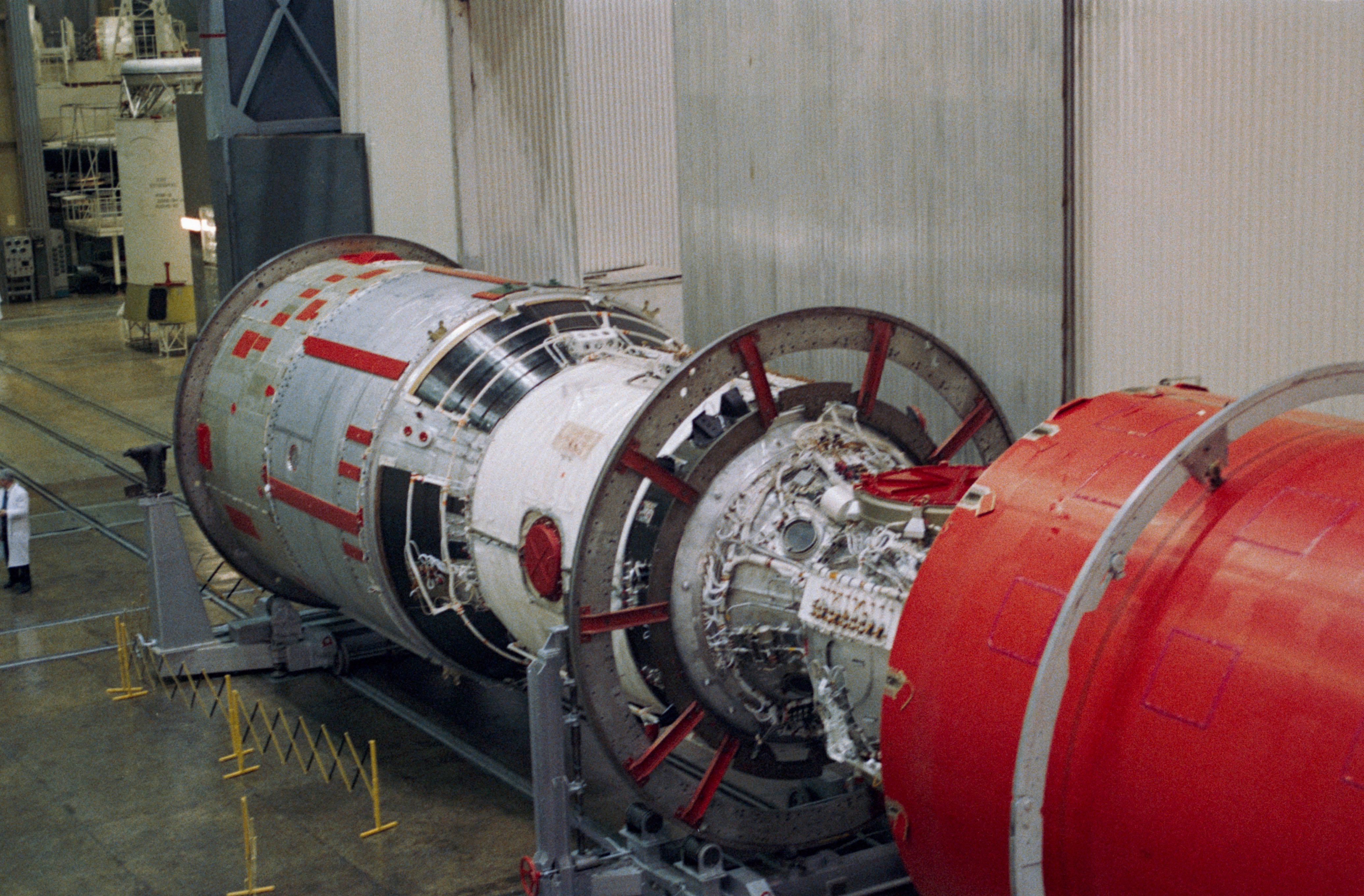 ISS Service Module roll out at RSC-E in Moscow