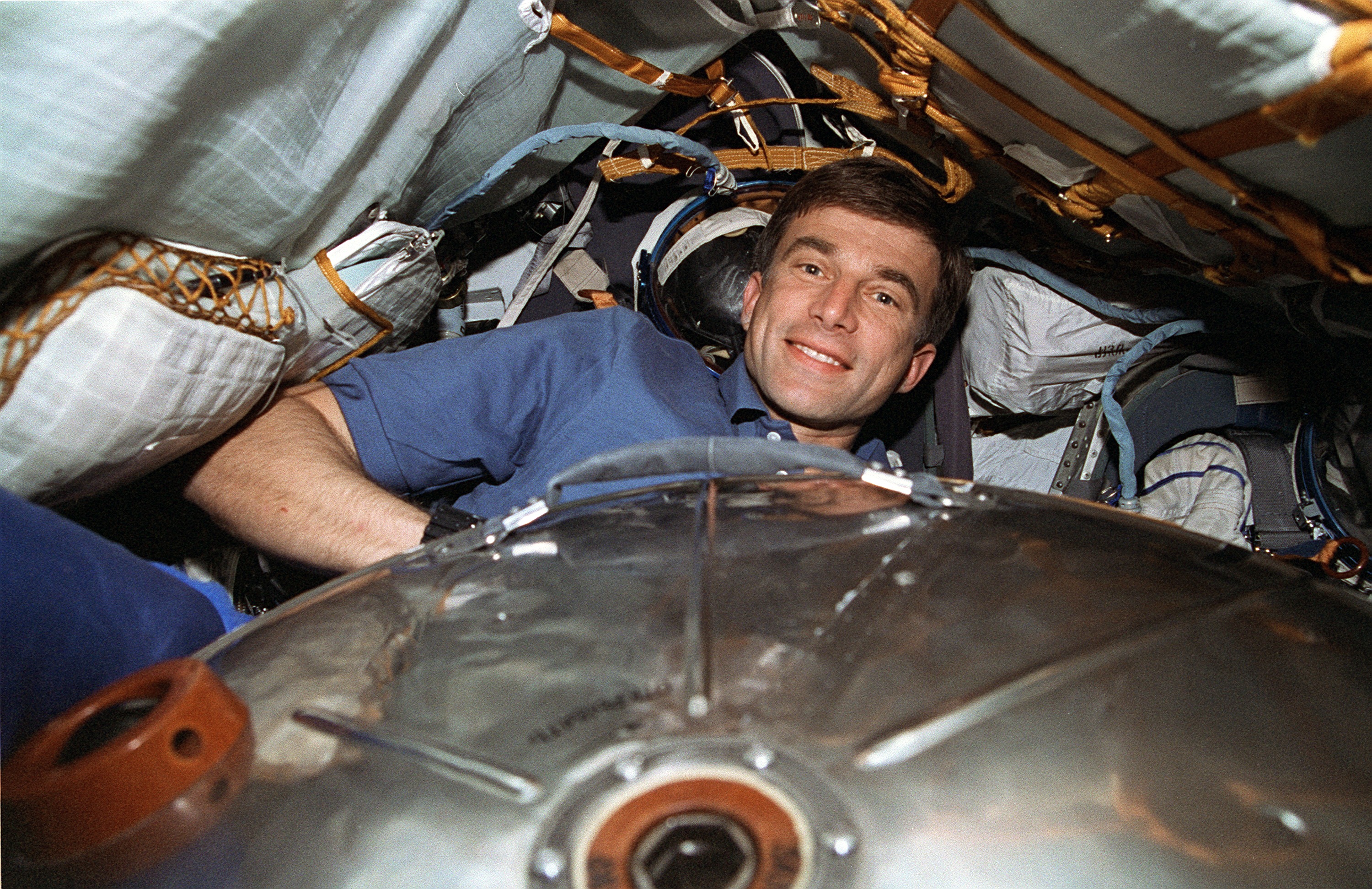 STS-76 crewmembers in Mir Space Station