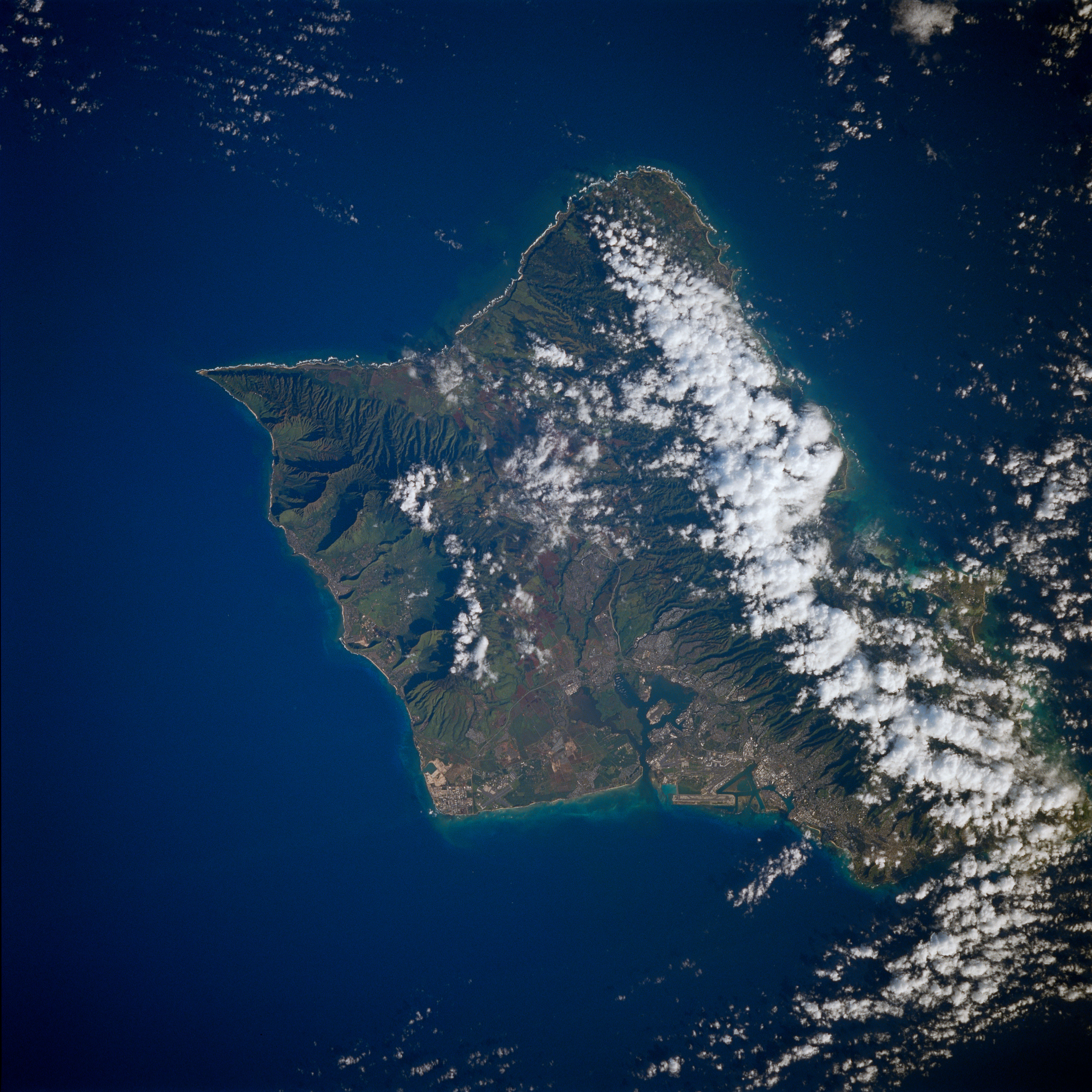 Earth observations taken from Space Shuttle Columbia during STS-80 mission