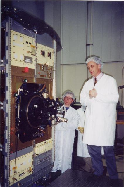 Exterior view of Combustion Module-2 with an Experiment Module partially extracted during a crew training session. The original CM flew on the Microgravity Sciences Lab-1 and 1R in 1997. It has been refurbished and placed in new racks for flight on the STS-107 Research 1 mission in 2001. See MSFC 0100158 for a view with callouts. Glenn Research in Cleveland, OH, manages the project.